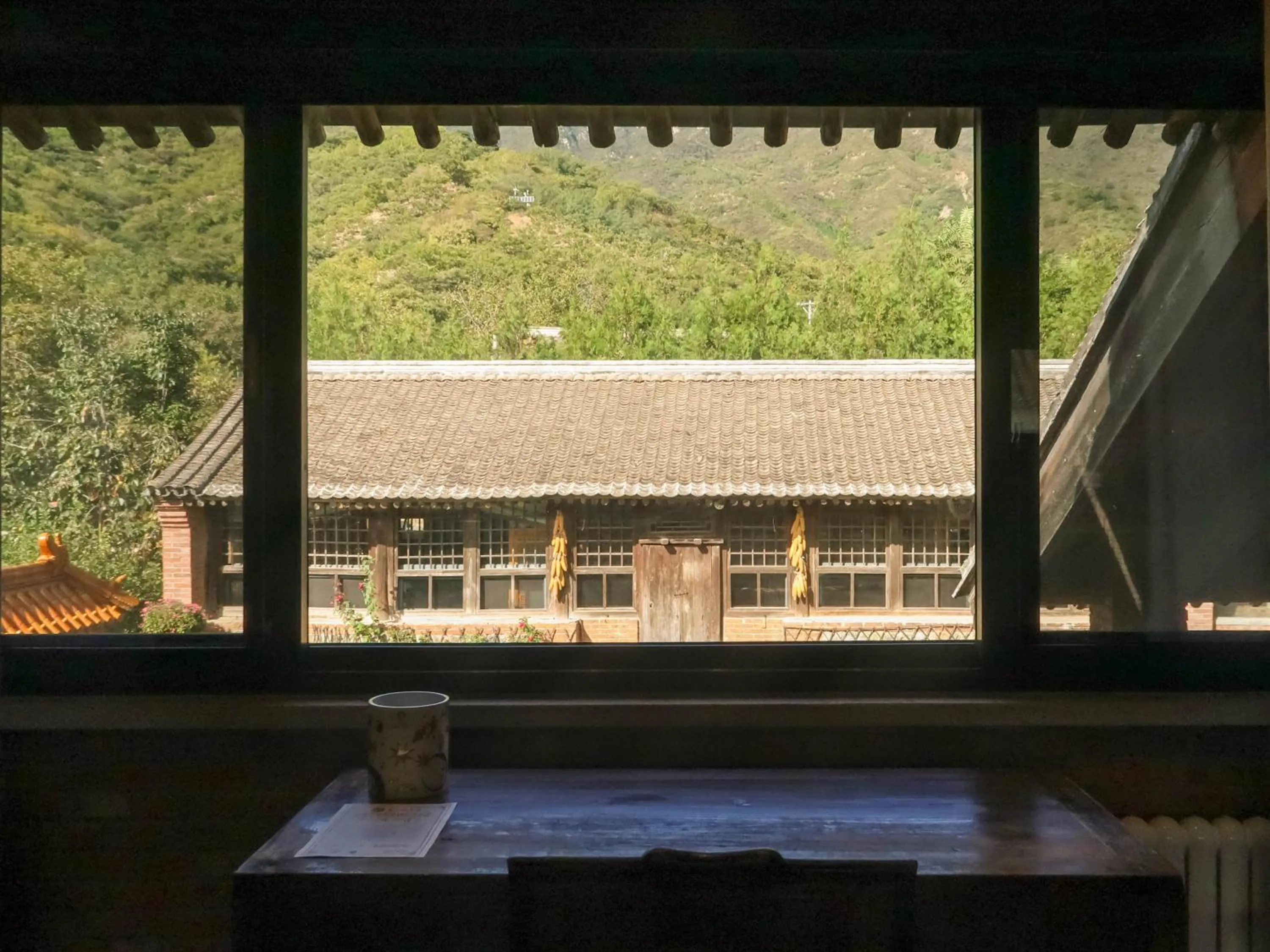 View (from property/room) in Sansa Village Boutique Hotel at Mutianyu Great Wall Adjoin to Mutianyu Great Wall - Room with the View of Great Wall - Jacuzzi with the View of Great Wall - Vehicle Shuttle Service - International Catering - SPA& Nail Beauty Facilities