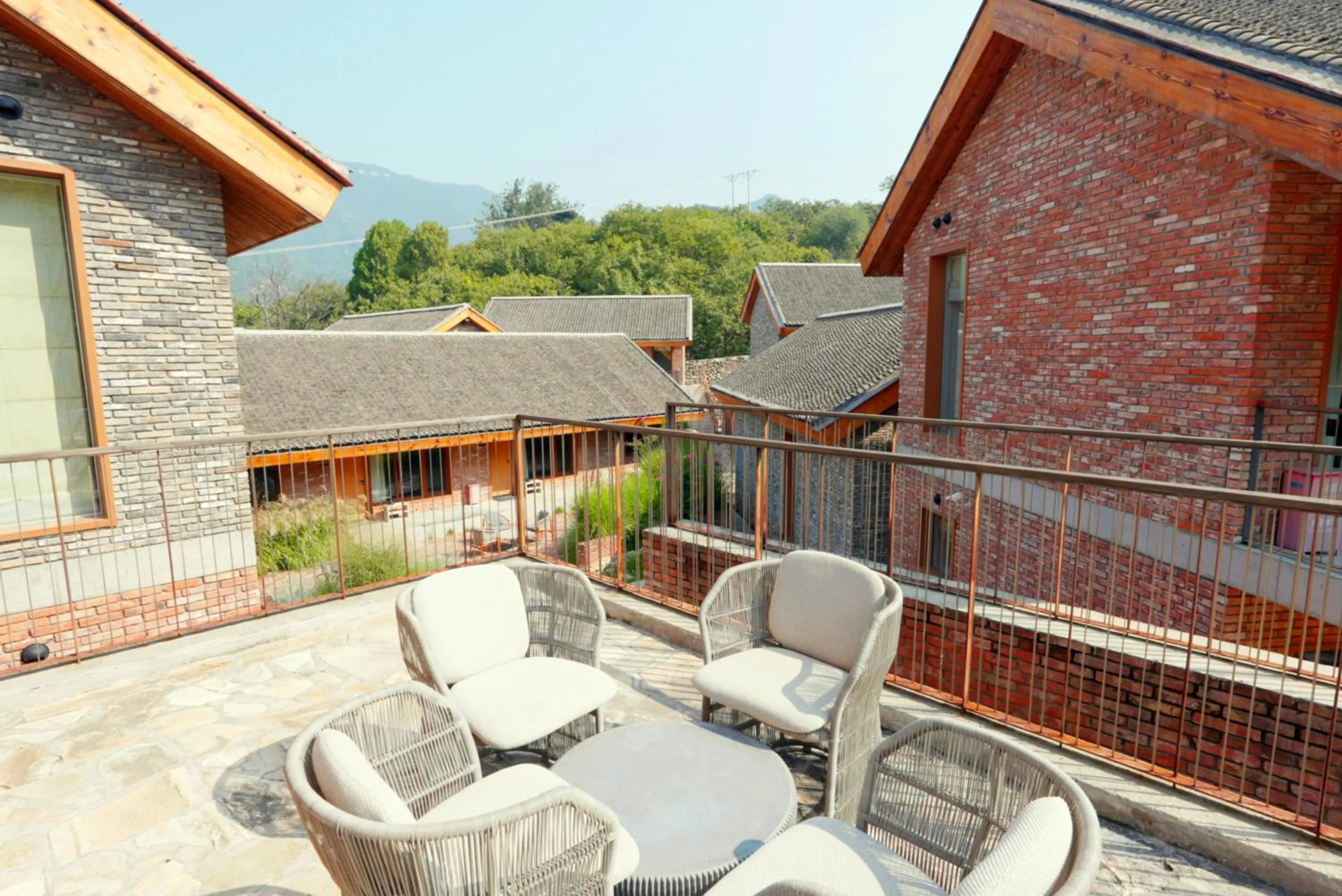 View (from property/room) in Sansa Village Boutique Hotel at Mutianyu Great Wall Adjoin to Mutianyu Great Wall - Room with the View of Great Wall - Jacuzzi with the View of Great Wall - Vehicle Shuttle Service - International Catering - SPA& Nail Beauty Facilities