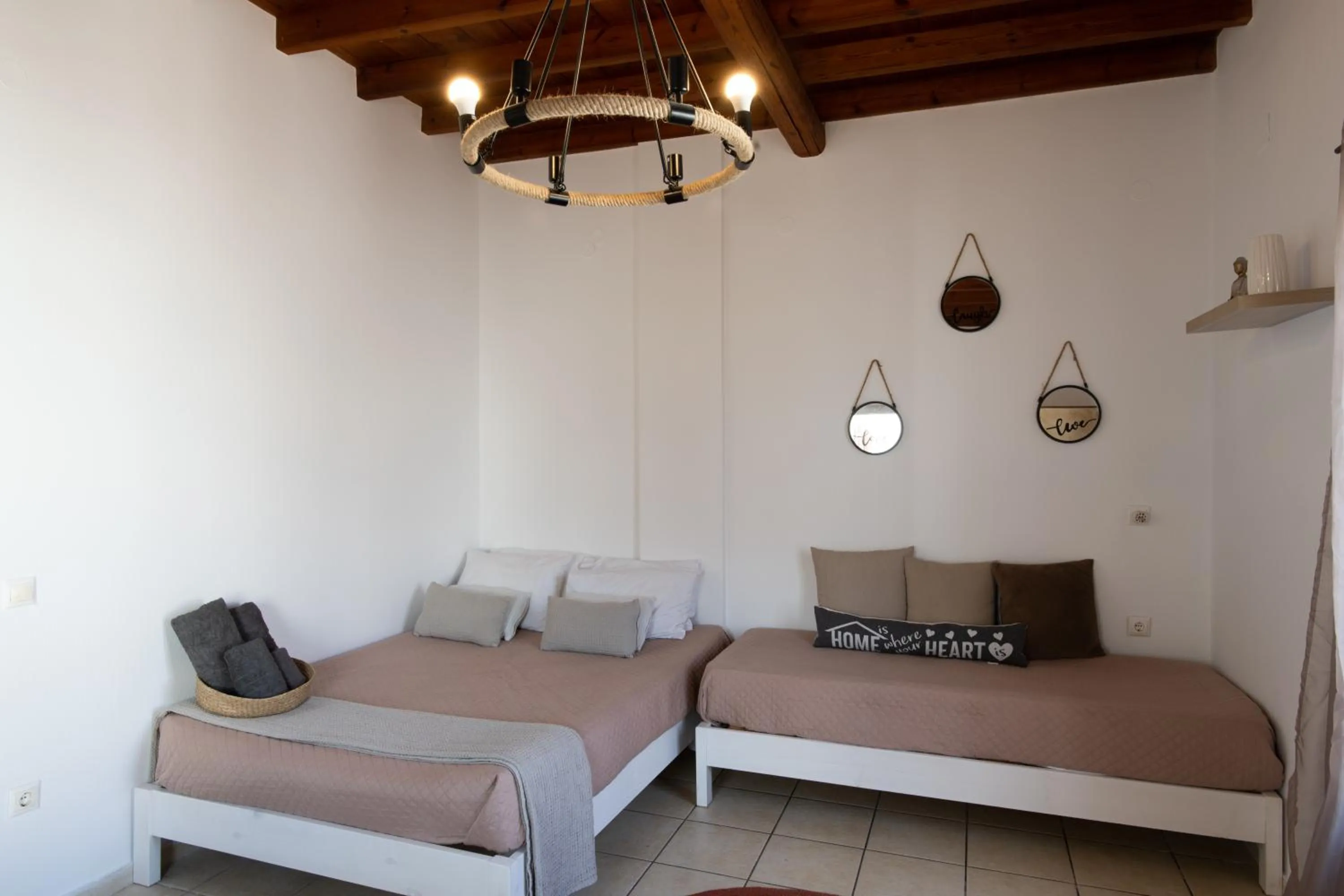 Bed in Dimelal Mykonos Town Apartments