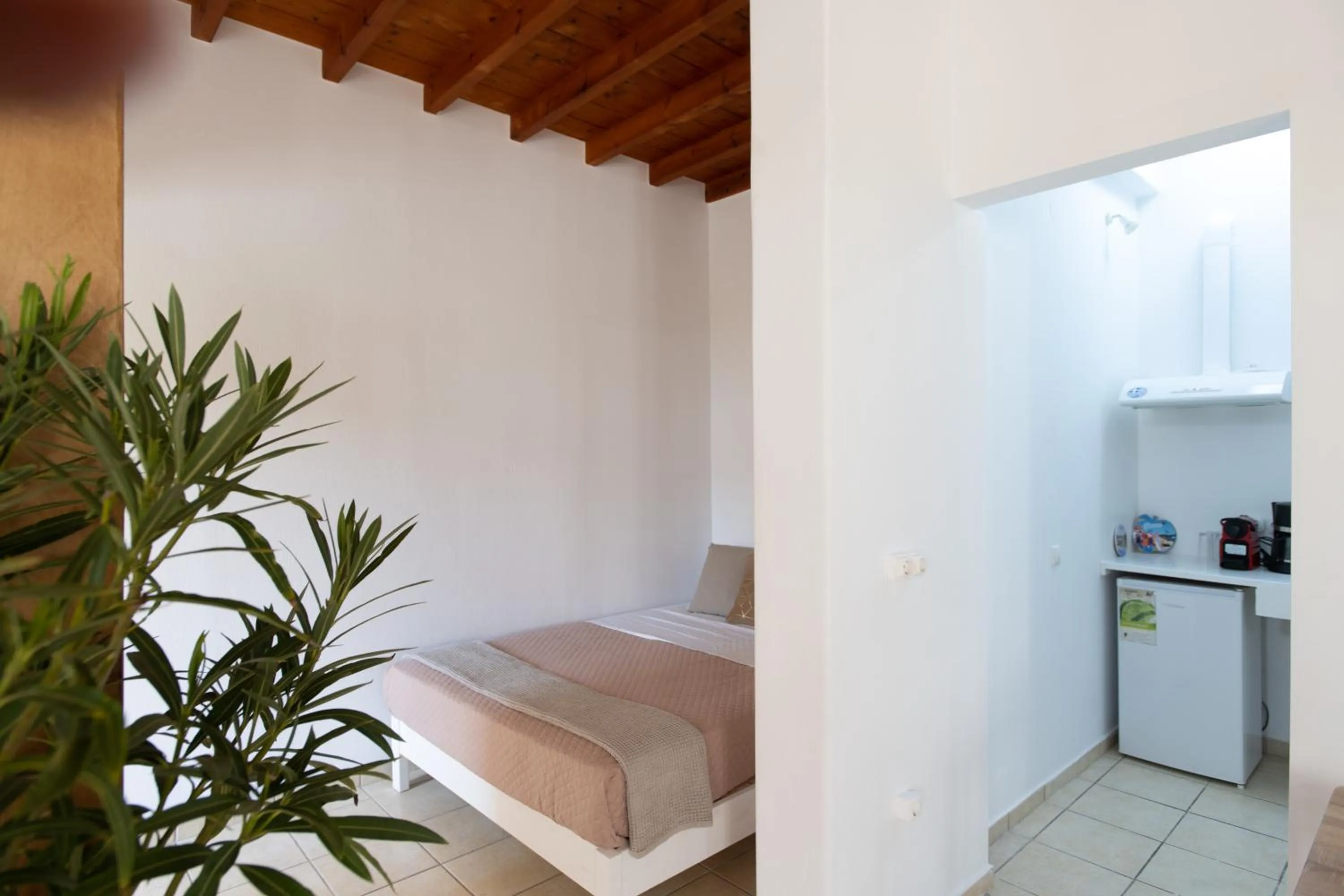 Bed in Dimelal Mykonos Town Apartments