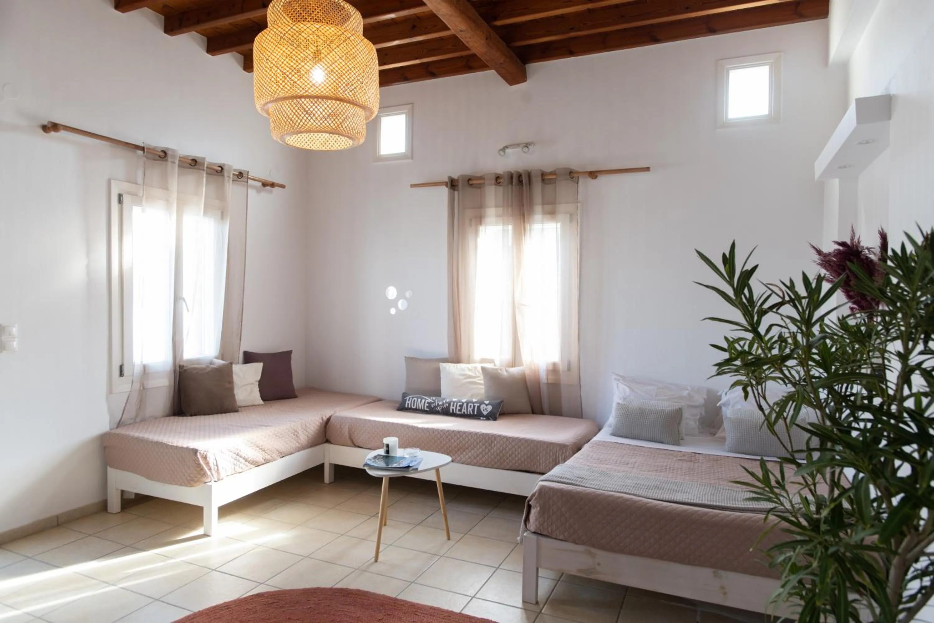 Bed in Dimelal Mykonos Town Apartments