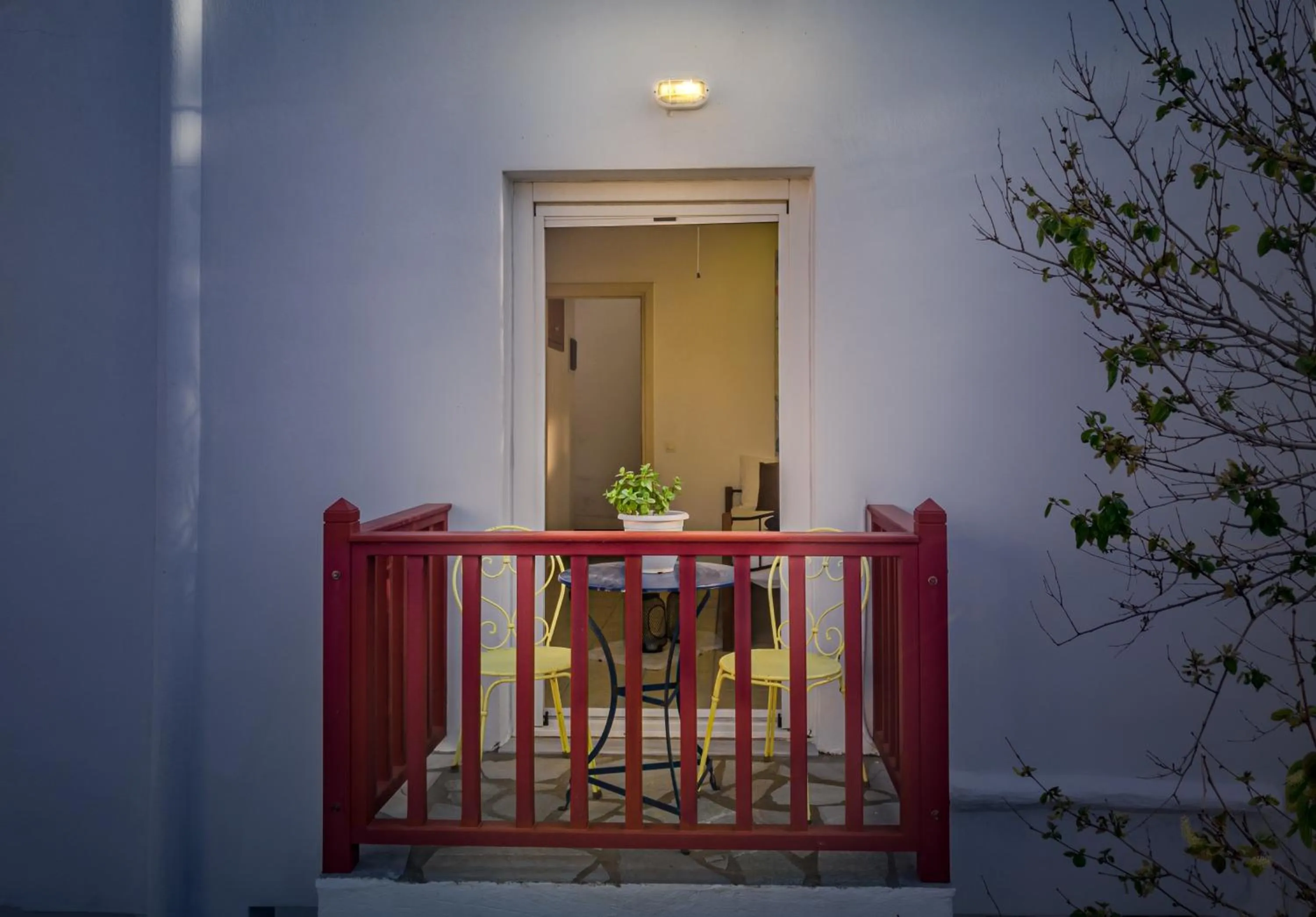Balcony/Terrace in Dimelal Mykonos Town Apartments