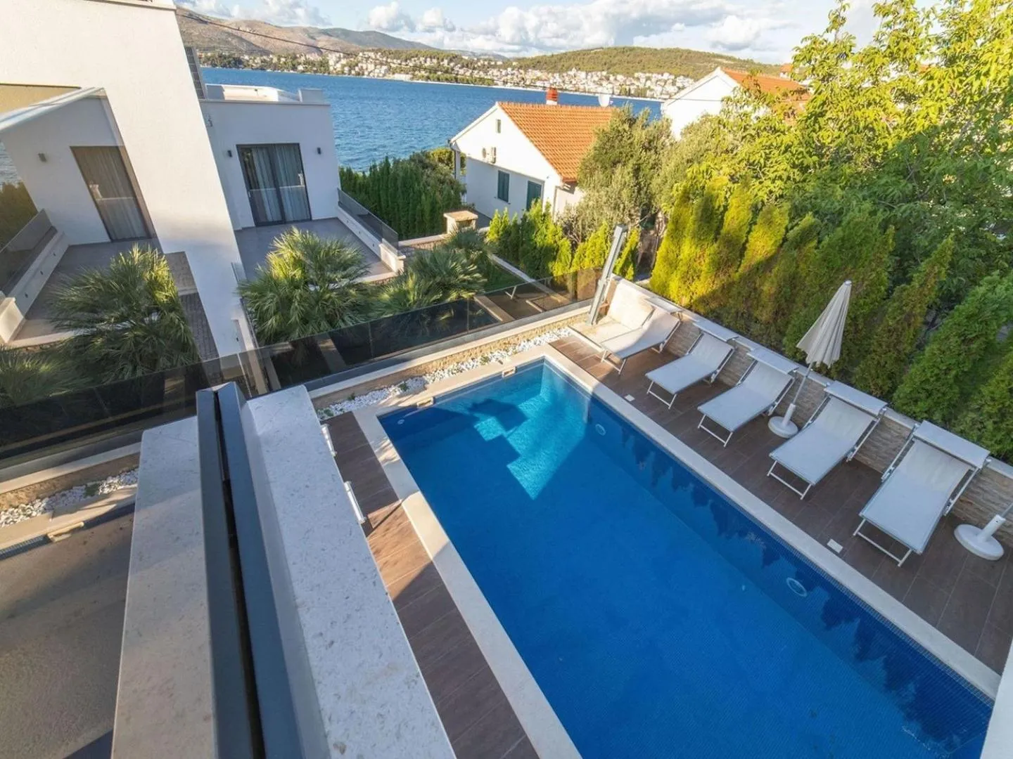 Luxury beachfront Villa Trogir 2 with indoor & outdoor pools