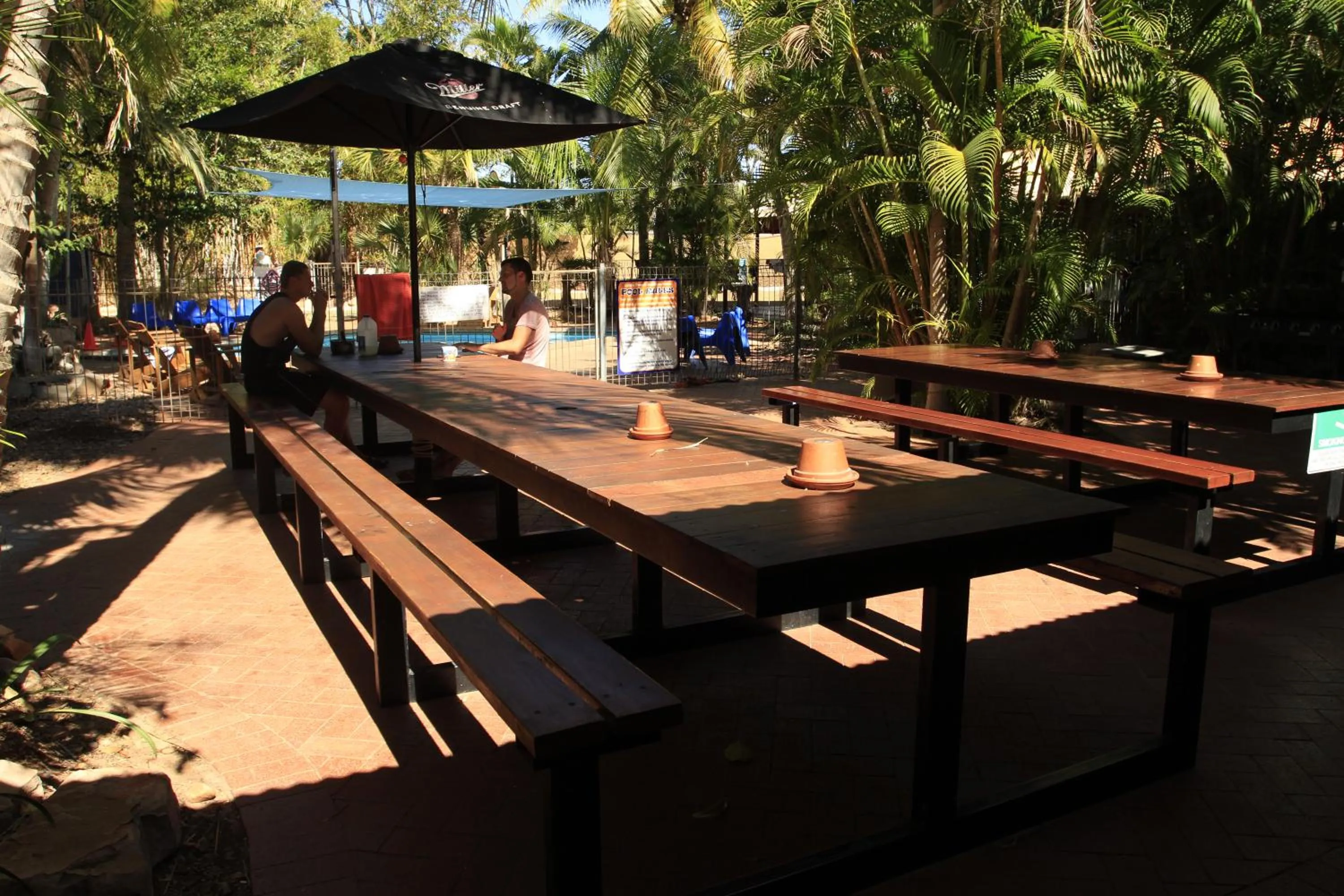 Patio in Cable Beach Backpackers