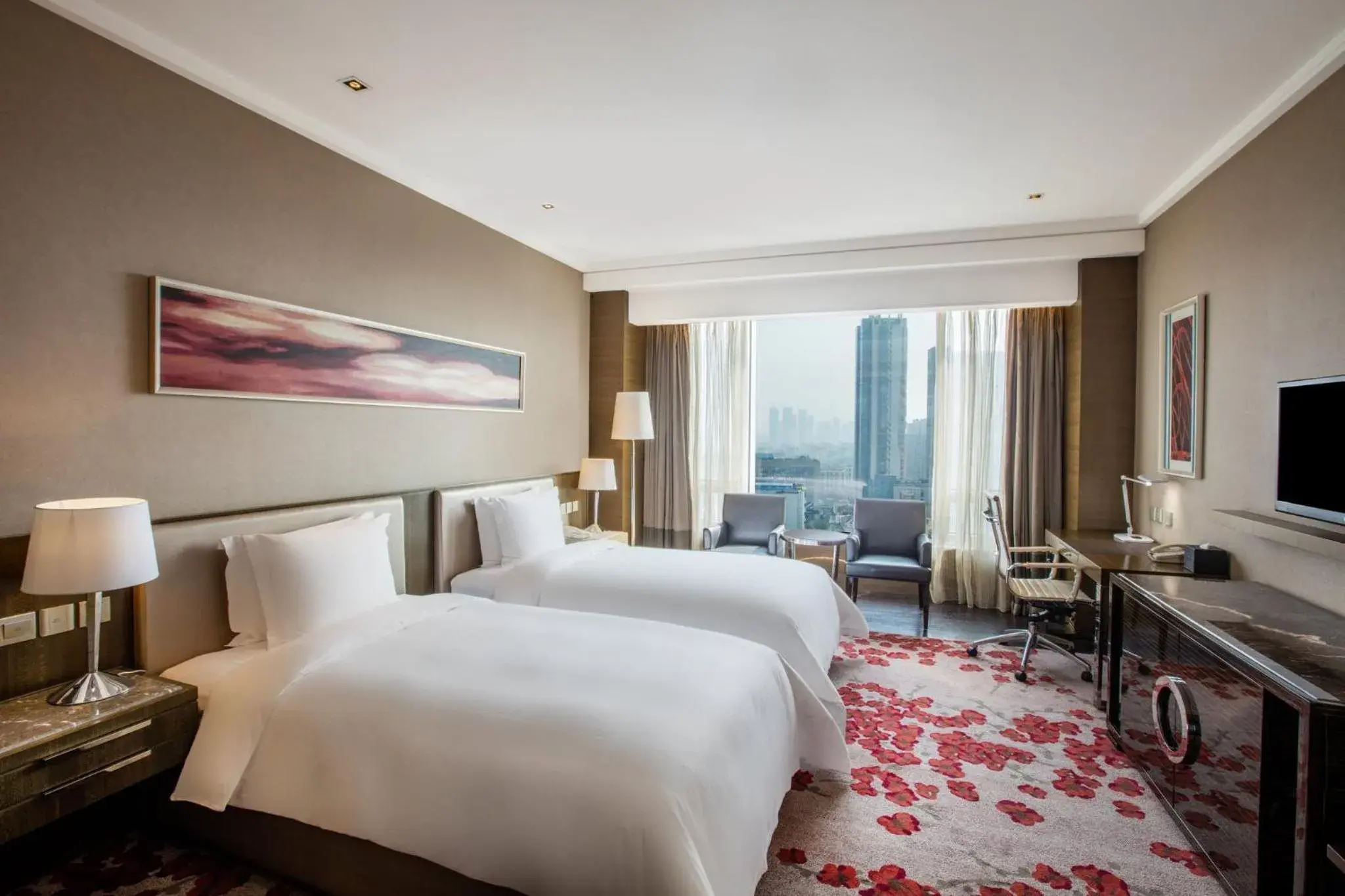 Double Room with Mobility Accessible Roll In Shower in Crowne Plaza Nanjing Jiangning by IHG Double Room with Mobility Accessible Roll In Shower in Crowne Plaza Nanjing Jiangning by IHG