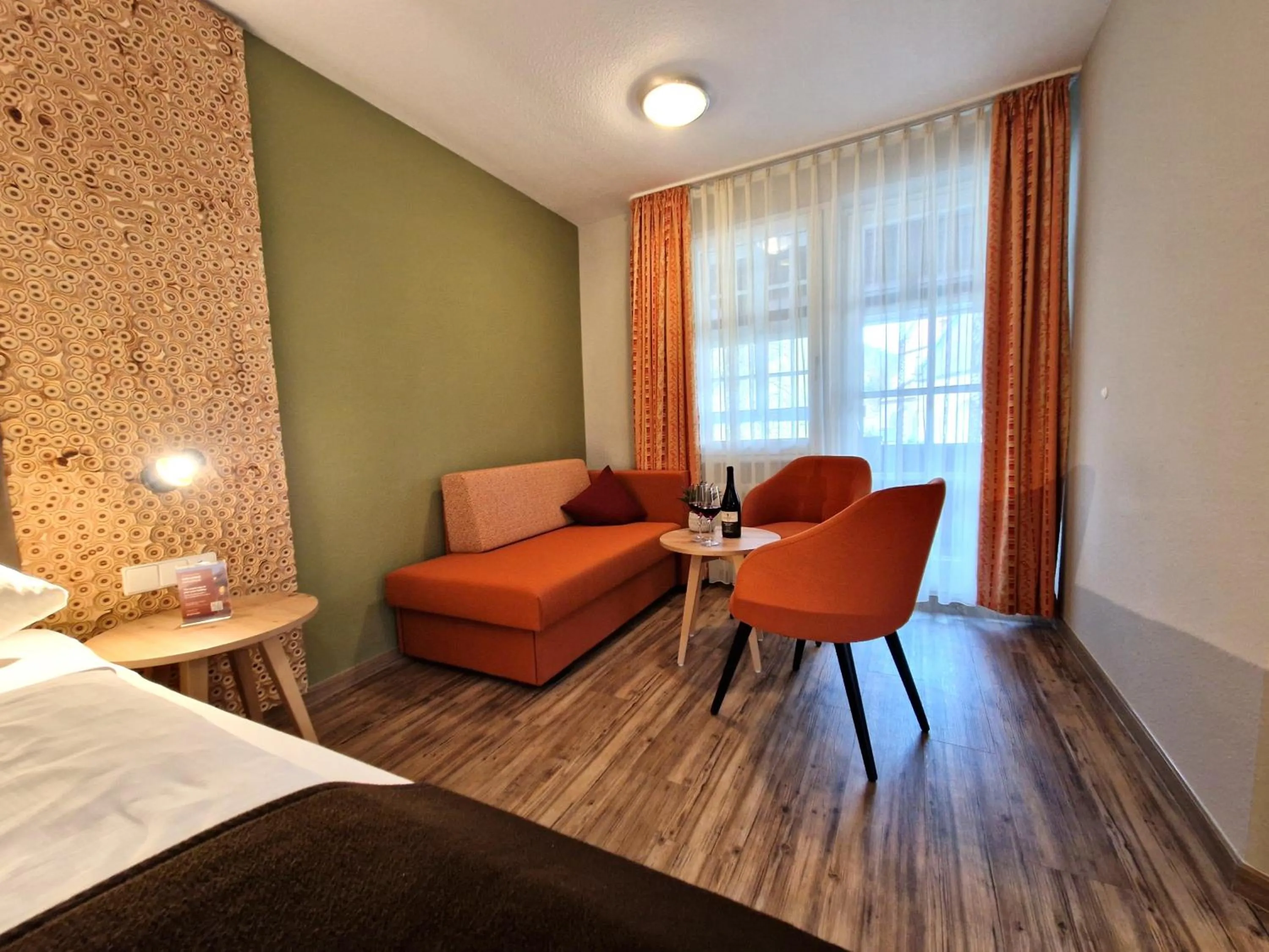 Seating area, Bed in Hotel-Gasthaus Goldener Engel