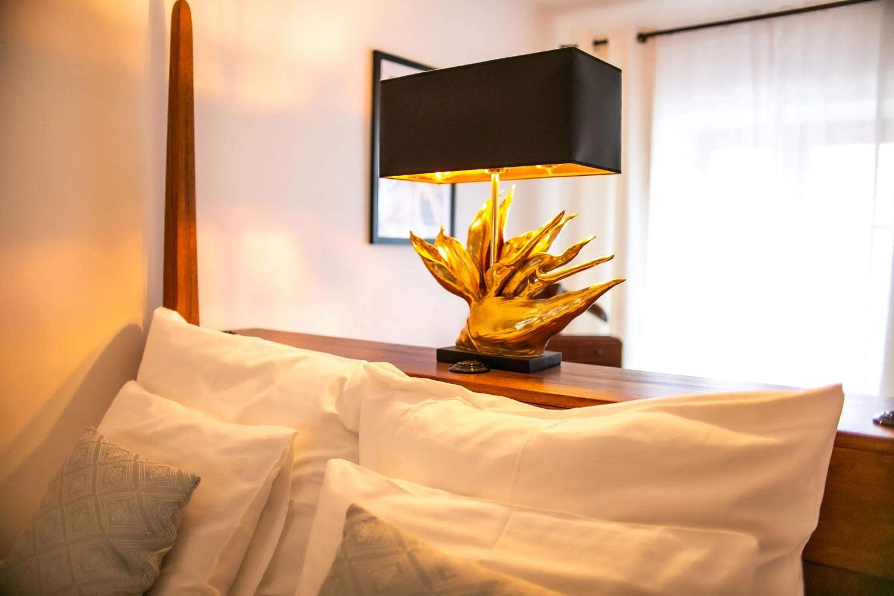 Decorative detail, Bed in Pension Adalbert