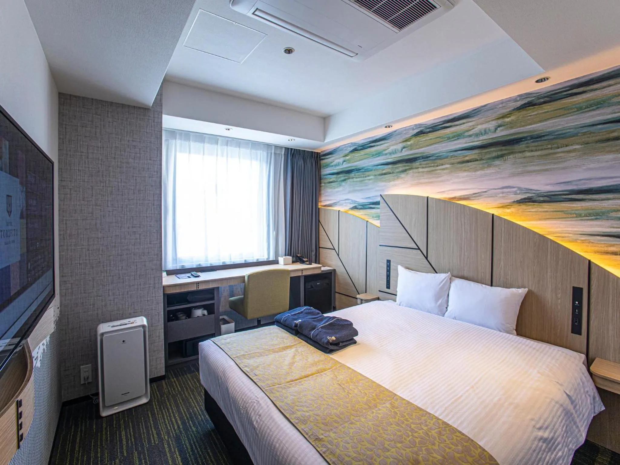 Photo of the whole room, Bed in Hotel Torifito Hakata Gion