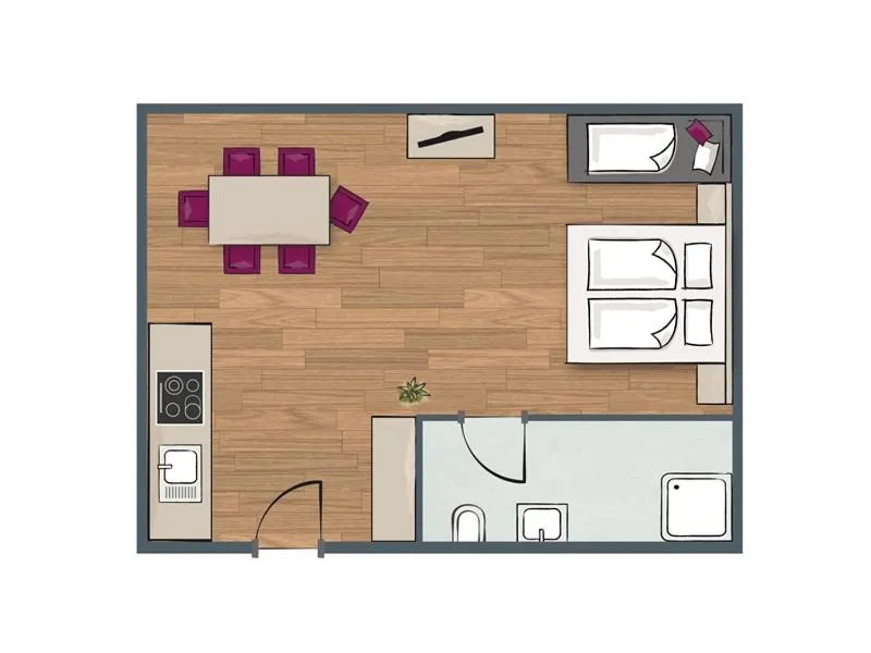 Floor plan in Aparthotel Stadler