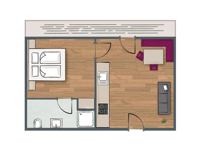 Floor plan in Aparthotel Stadler