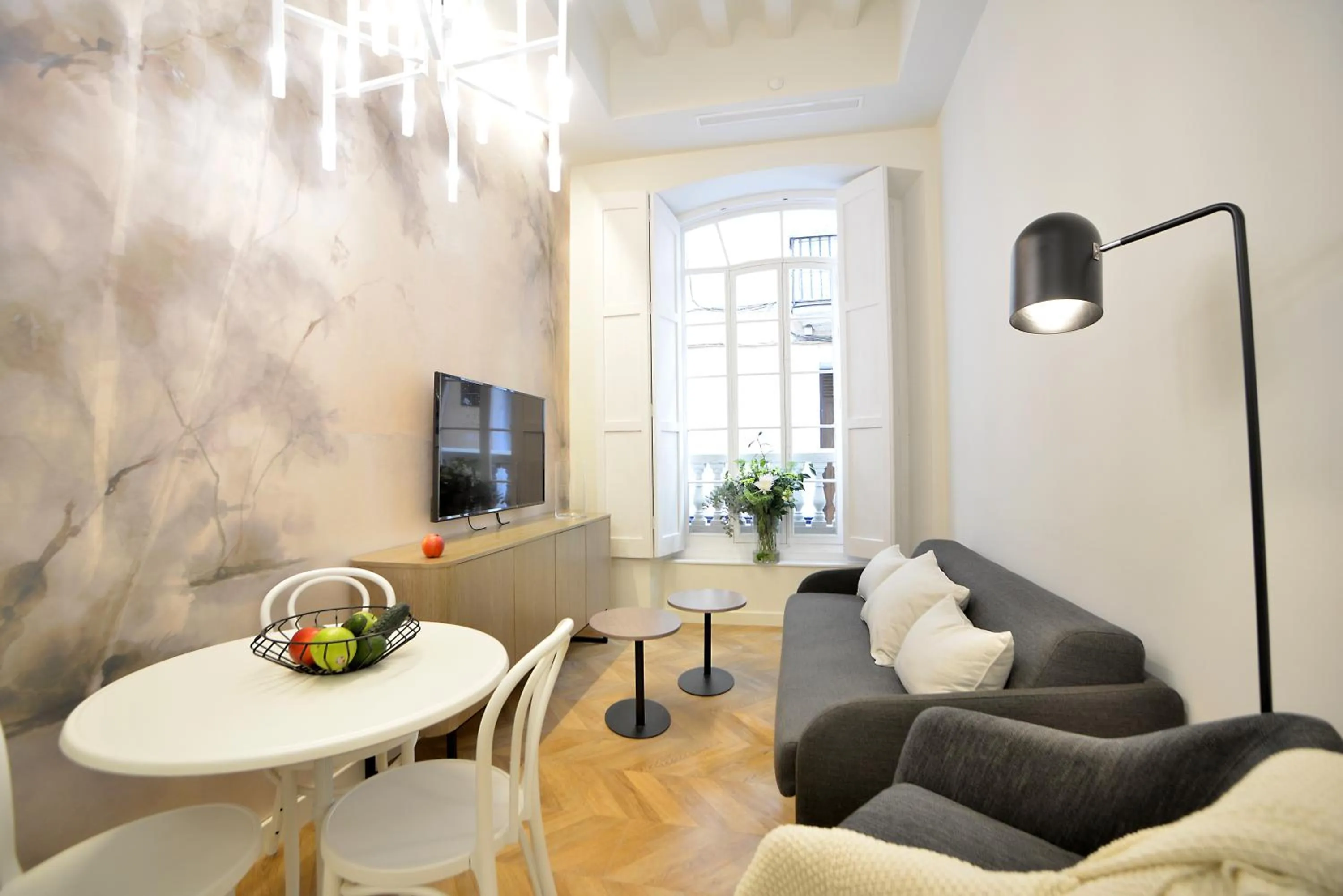 Living room in Plaza Mina Suites - Adults Recommended by Luxury Suites Cadiz