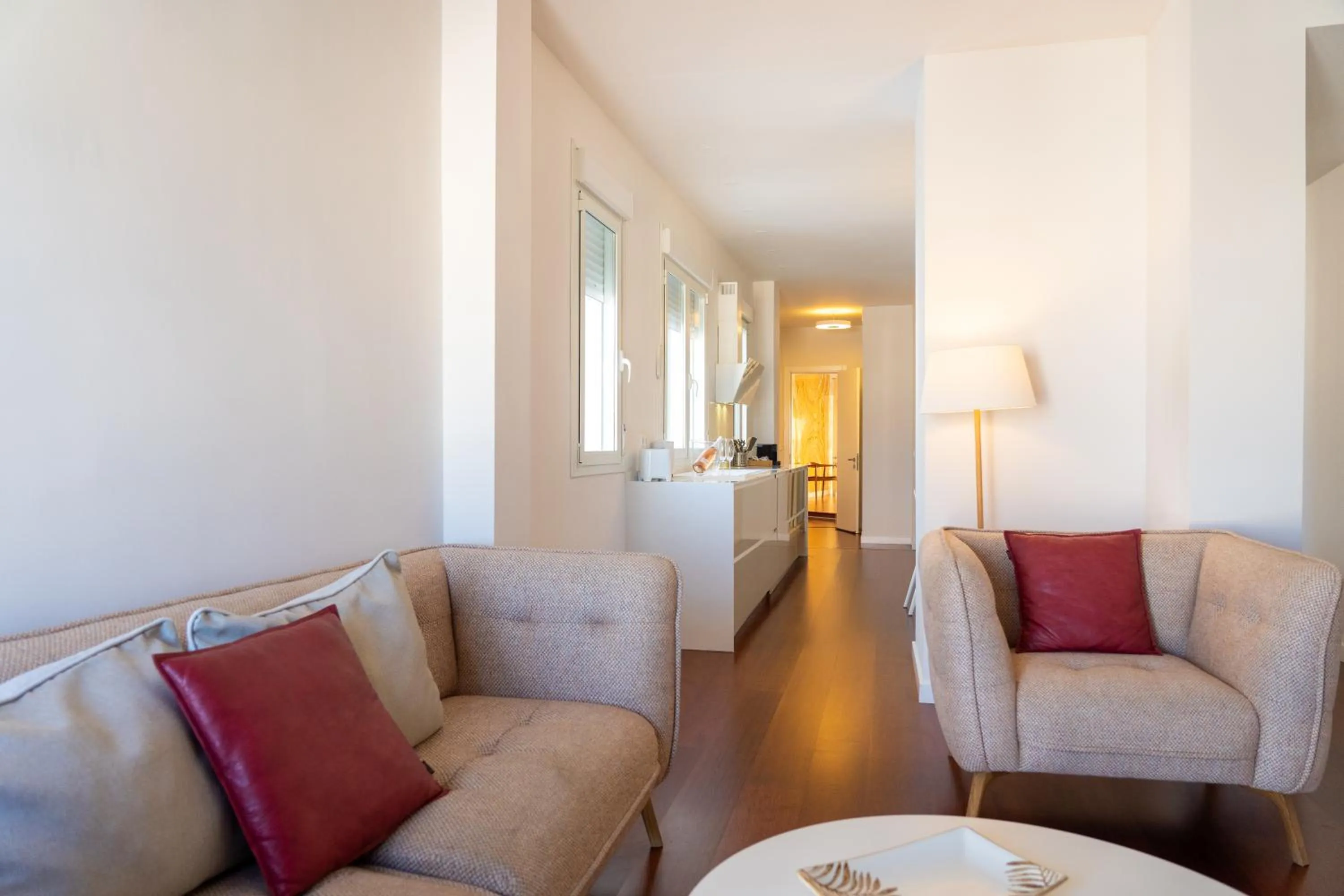 Living room in Plaza Mina Suites - Adults Recommended by Luxury Suites Cadiz