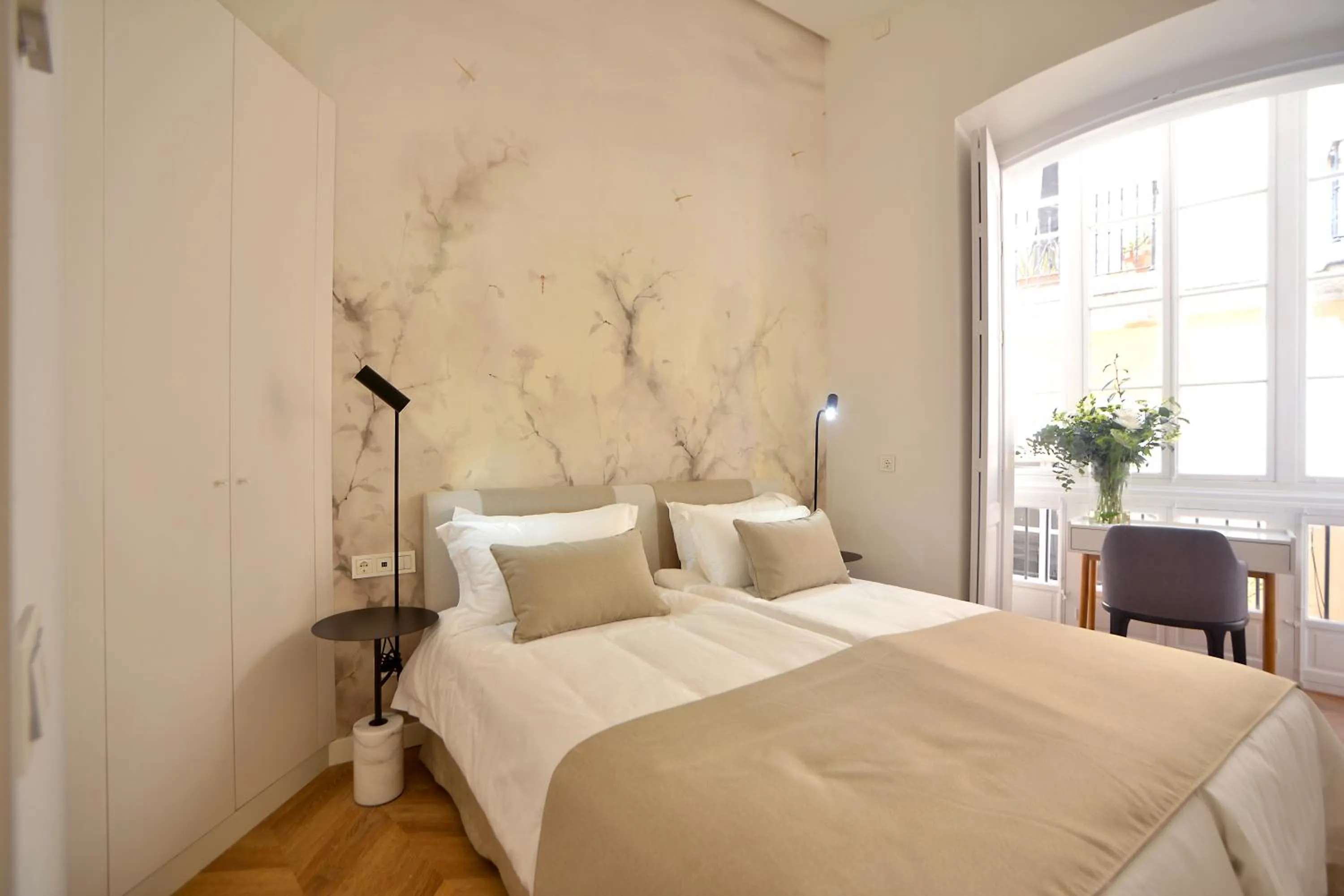 Bedroom, Bed in Plaza Mina Suites - Adults Recommended by Luxury Suites Cadiz