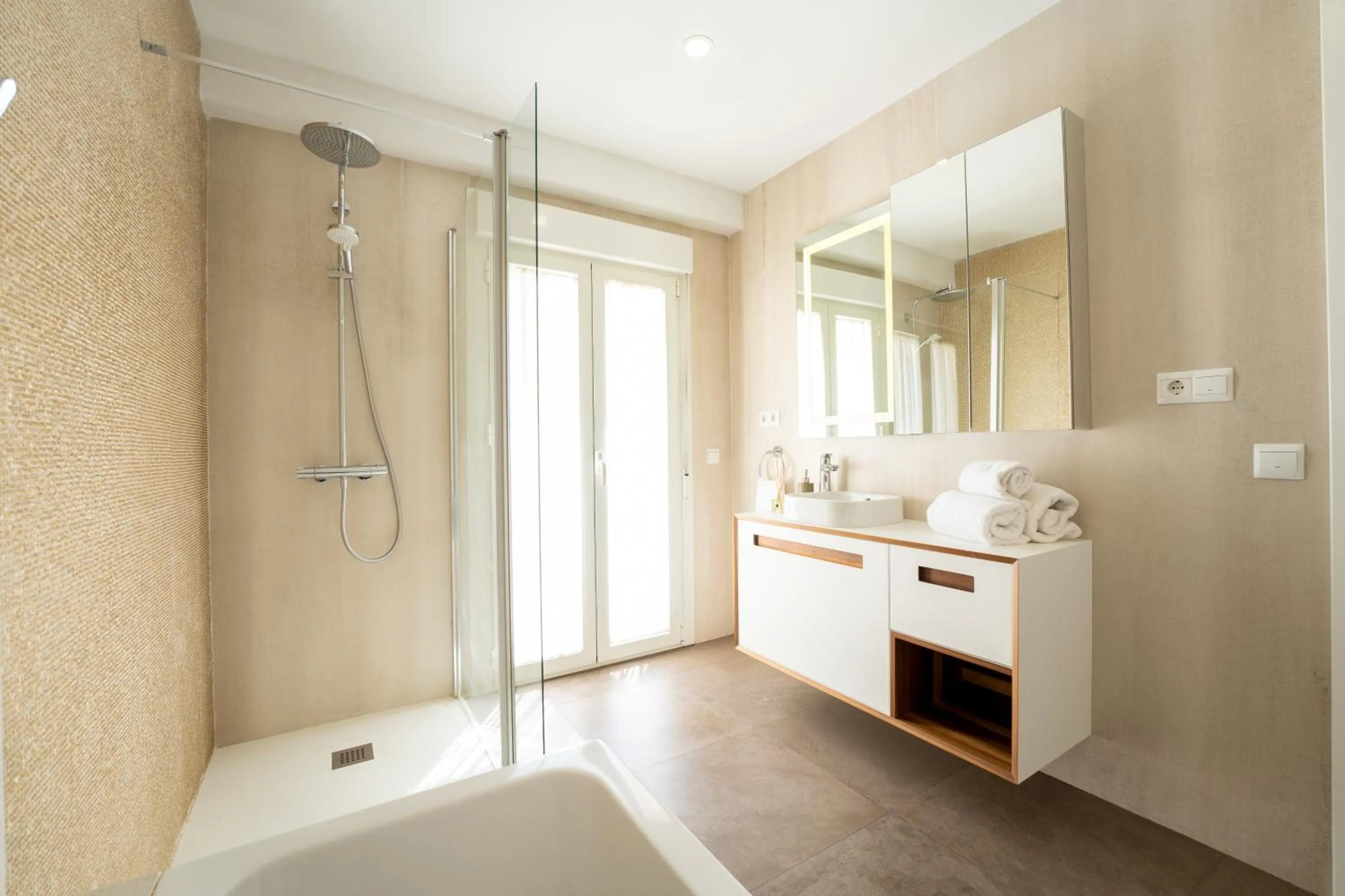 Bathroom in Plaza Mina Suites - Adults Recommended by Luxury Suites Cadiz