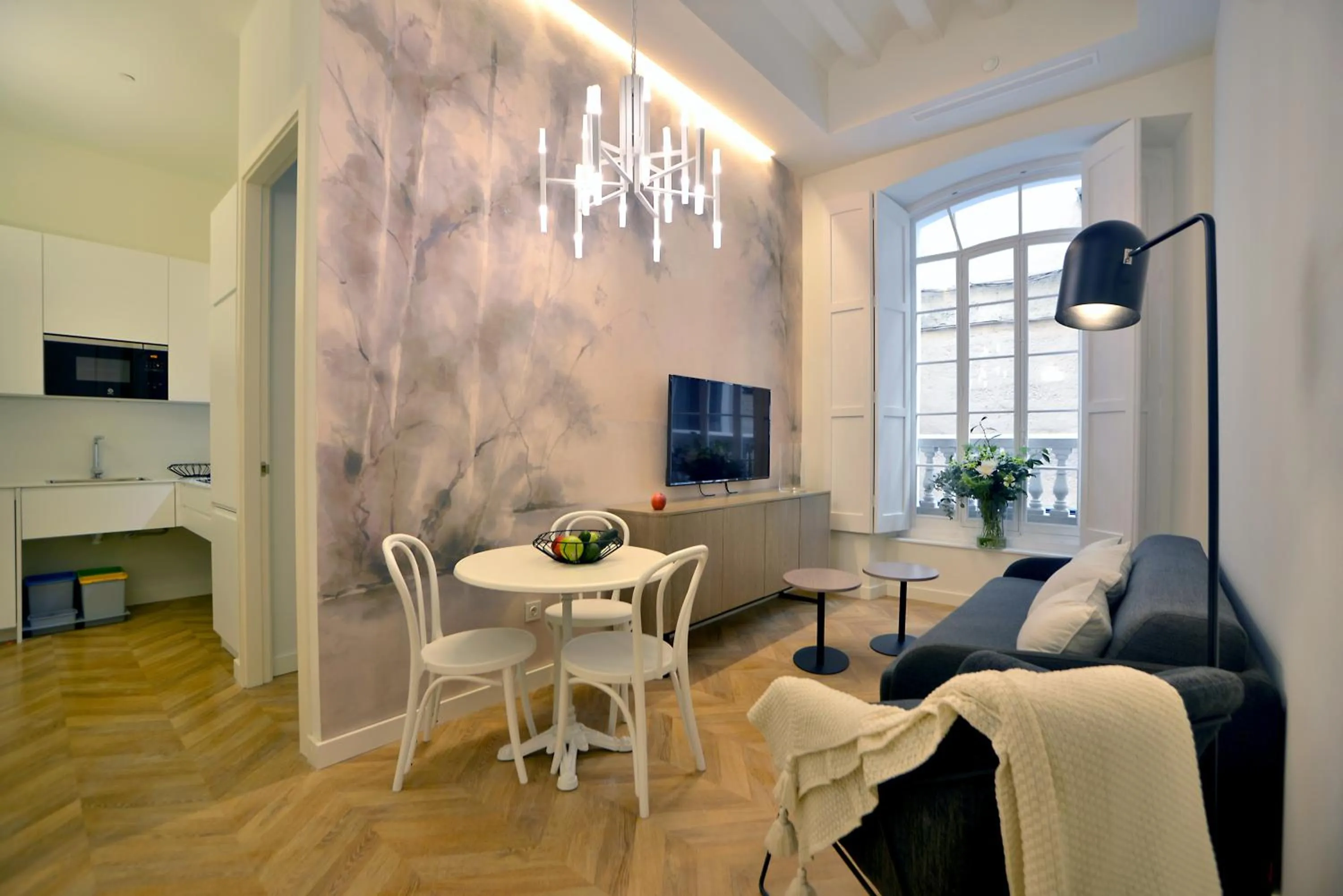 Living room in Plaza Mina Suites - Adults Recommended by Luxury Suites Cadiz