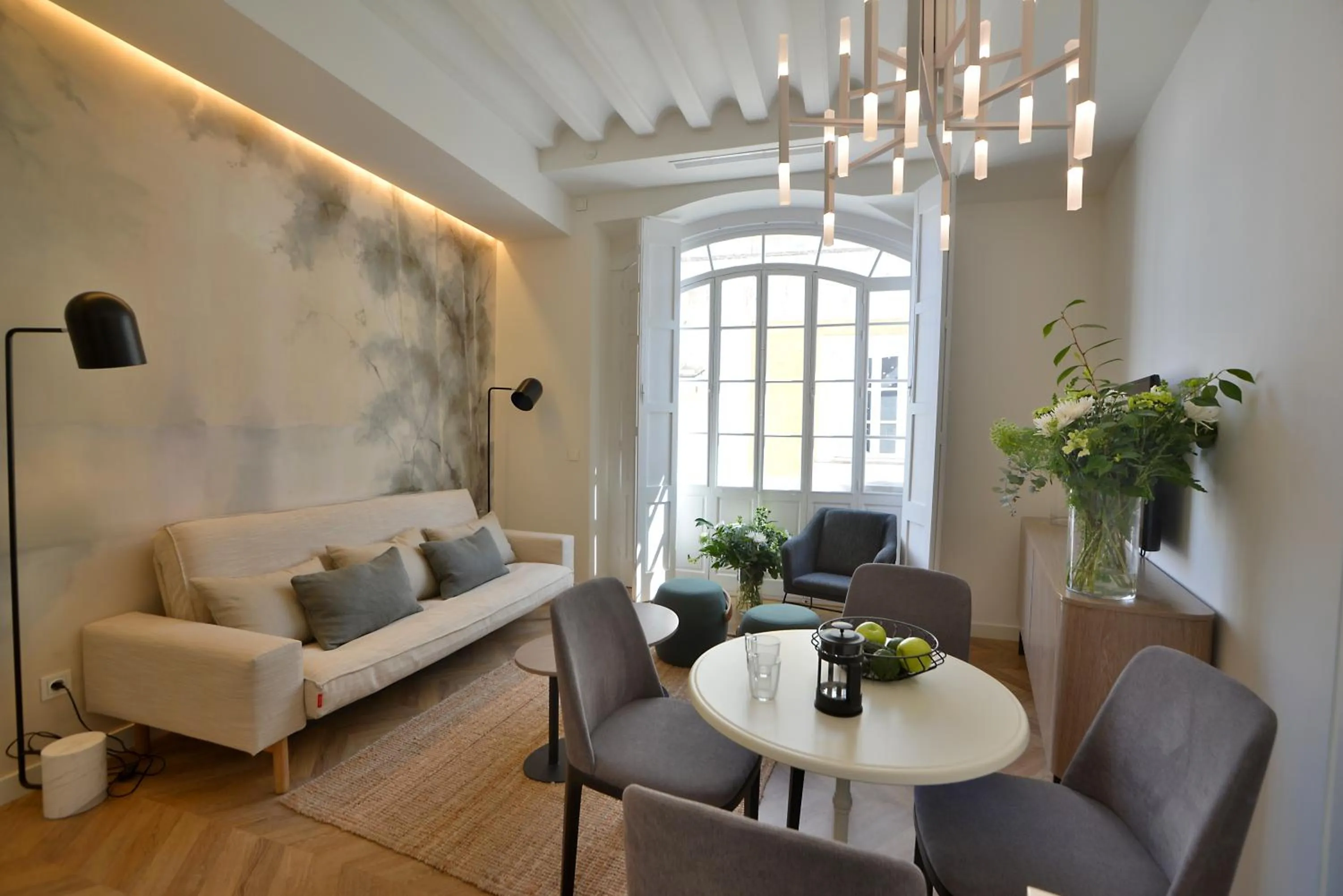 Living room in Plaza Mina Suites - Adults Recommended by Luxury Suites Cadiz