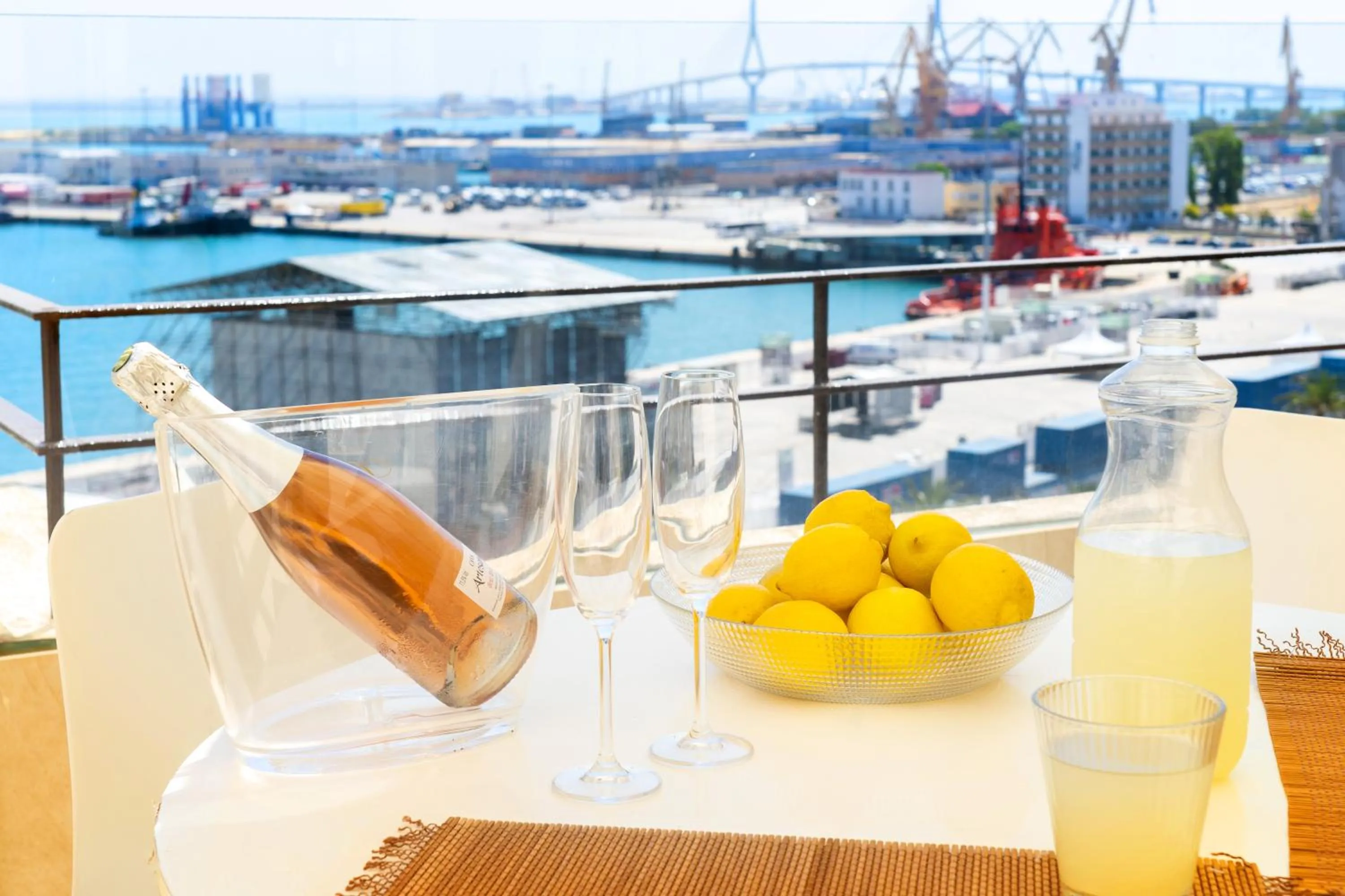 Balcony/Terrace in Plaza Mina Suites - Adults Recommended by Luxury Suites Cadiz