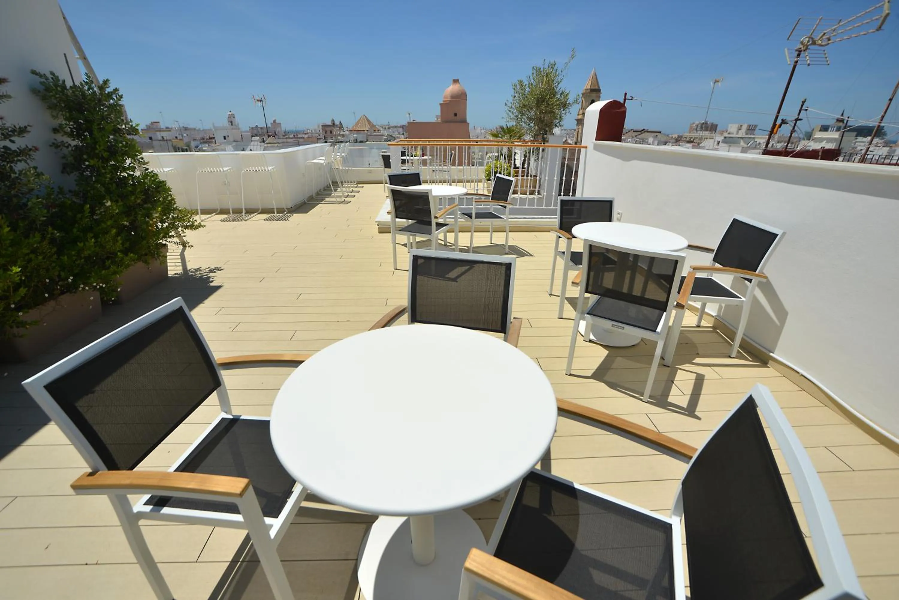 Balcony/Terrace in Plaza Mina Suites - Adults Recommended by Luxury Suites Cadiz