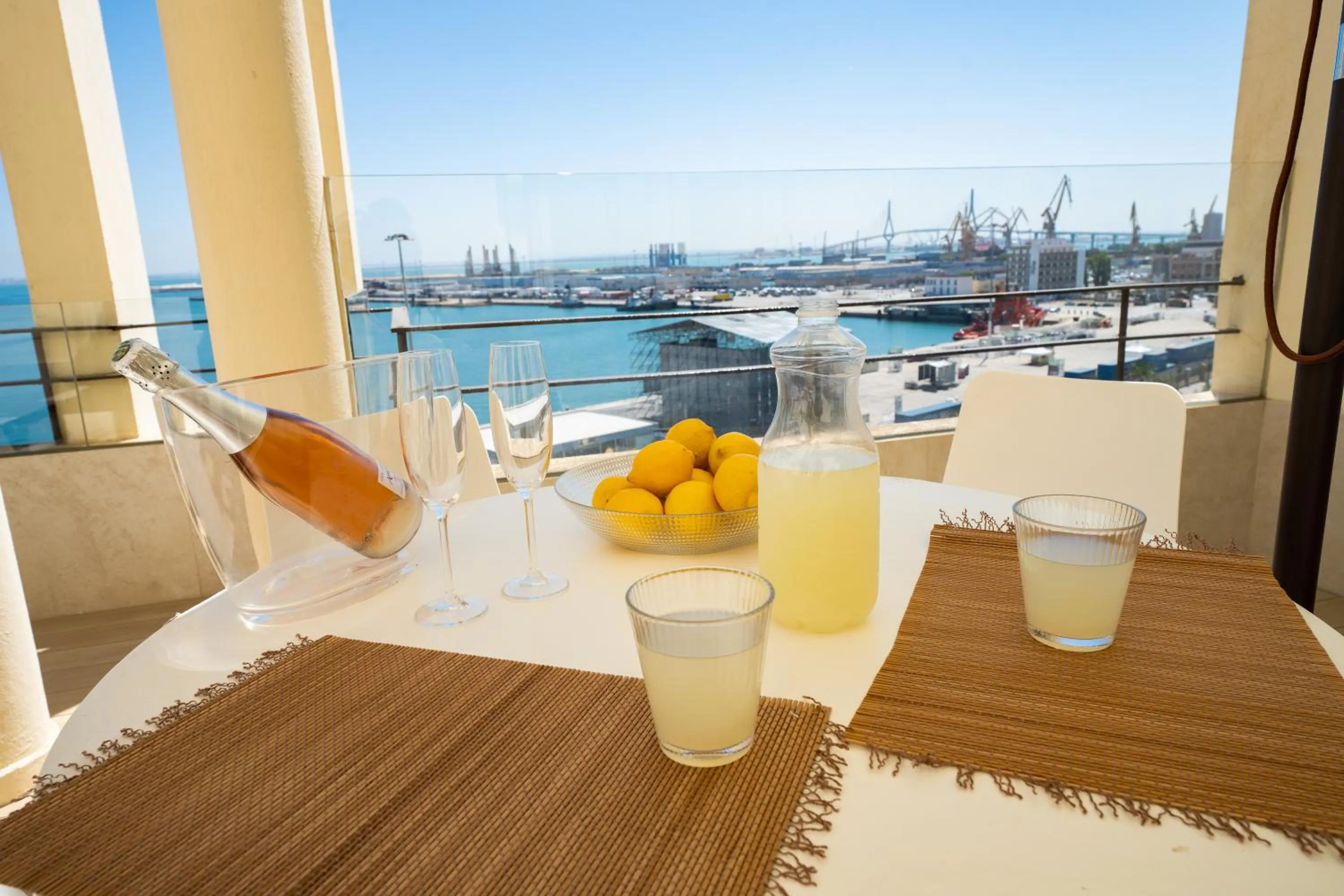Balcony/Terrace in Plaza Mina Suites - Adults Recommended by Luxury Suites Cadiz