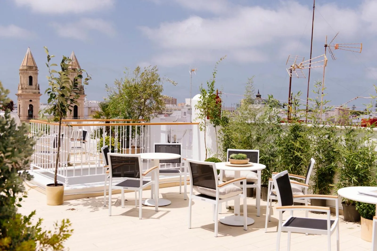 Balcony/Terrace in Plaza Mina Suites - Adults Recommended by Luxury Suites Cadiz
