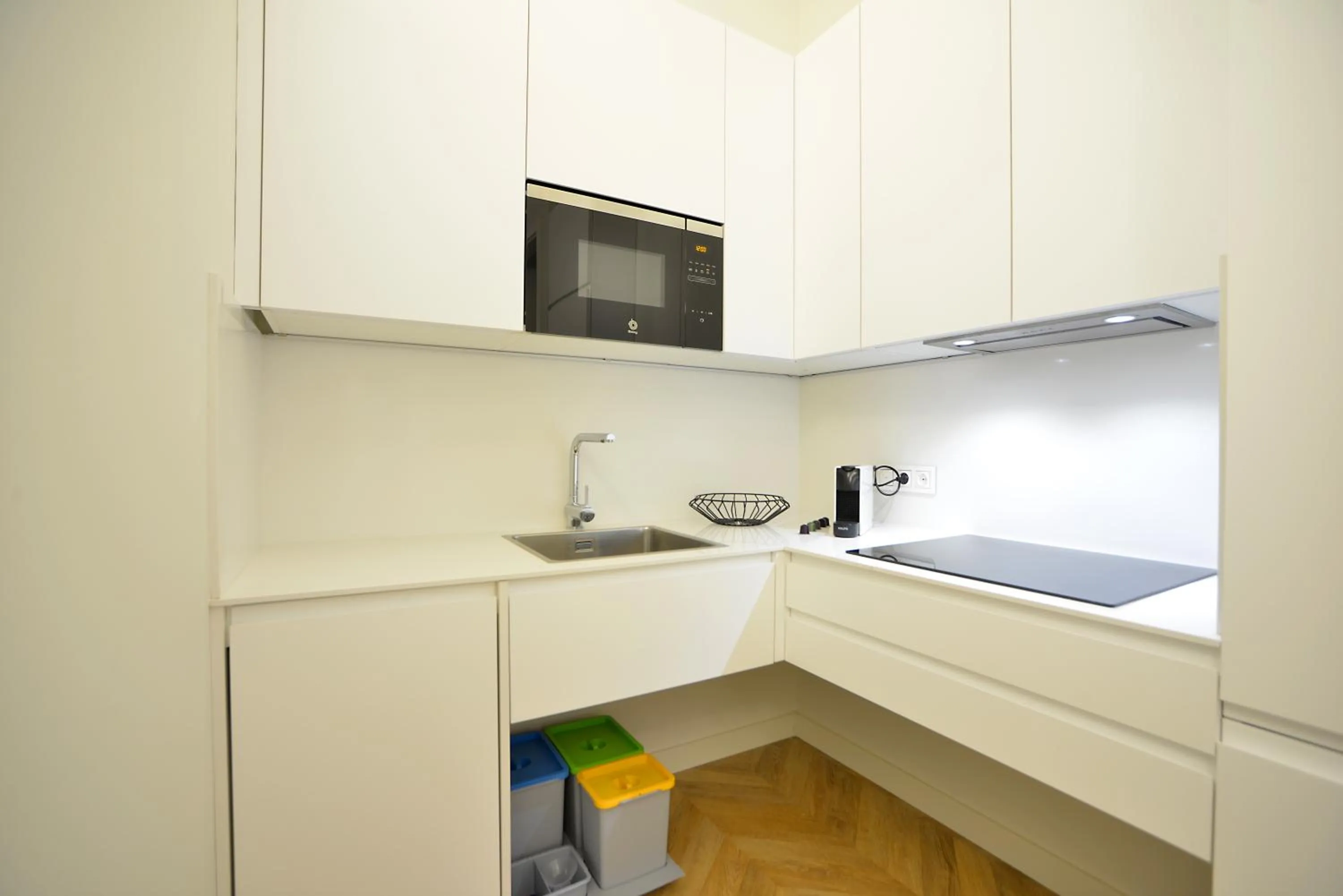 Kitchen or kitchenette in Plaza Mina Suites - Adults Recommended by Luxury Suites Cadiz