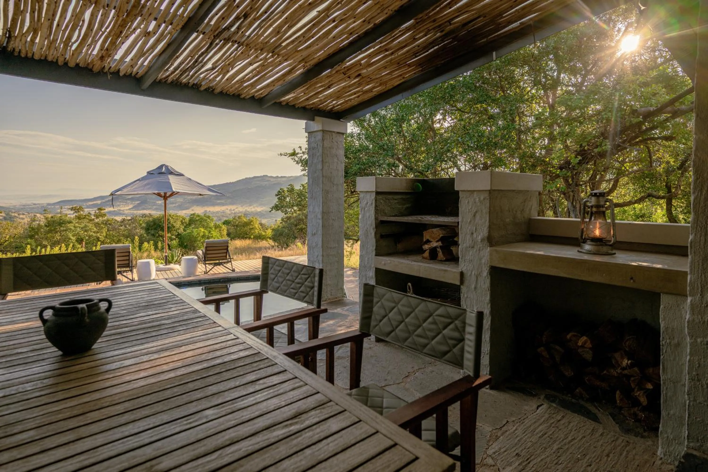Pool view in Valley Lodge - Babanango Game Reserve