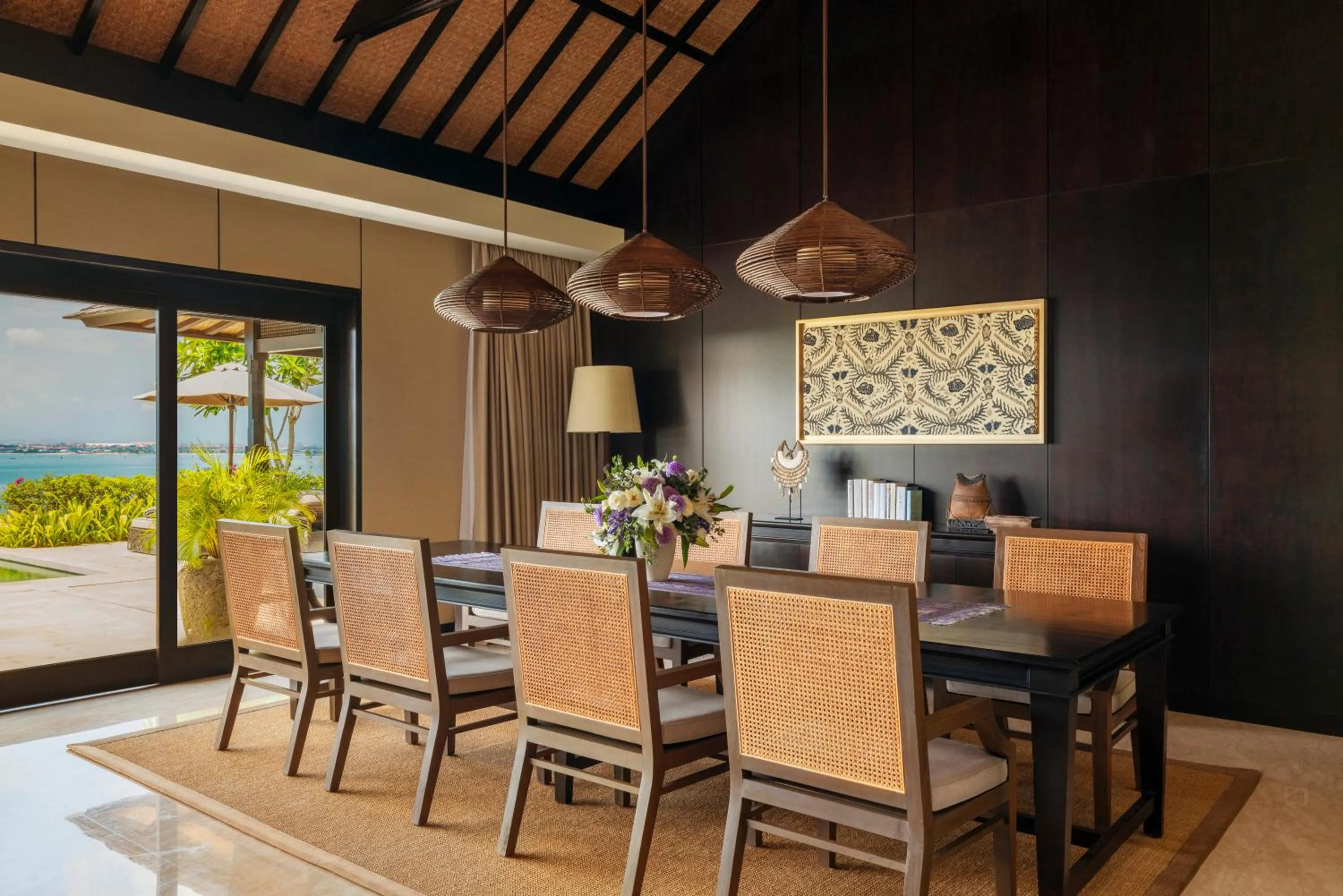 Dining area in Raffles Bali