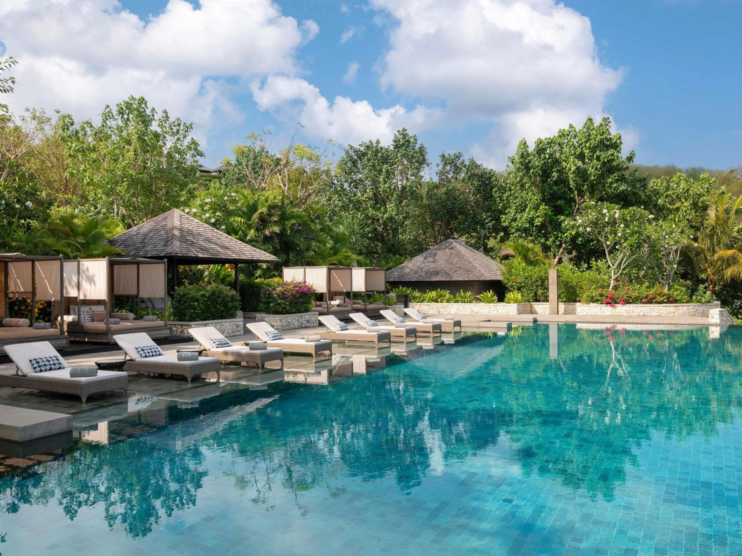 Pool view in Raffles Bali