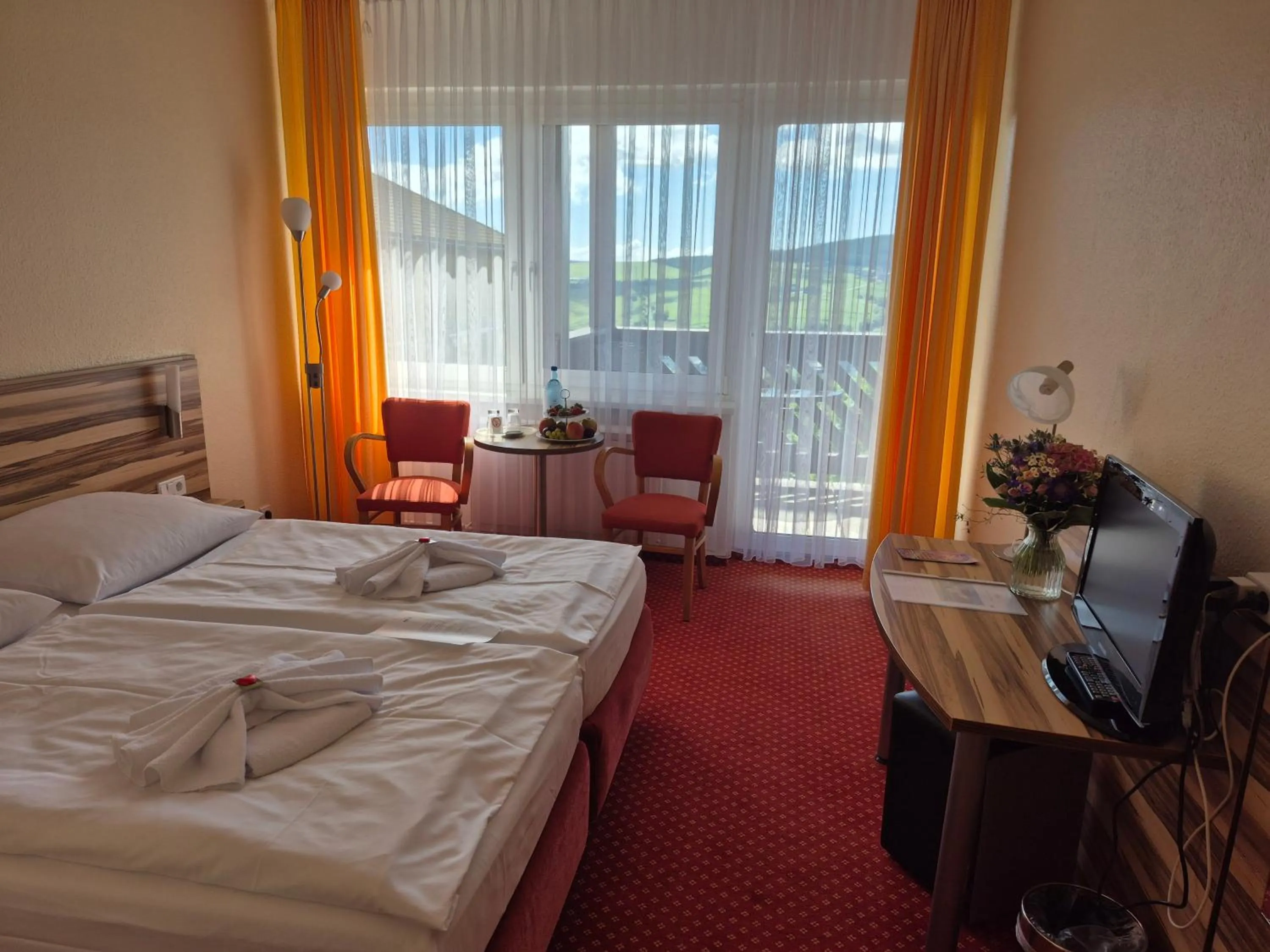 Photo of the whole room, Bed in Panorama Hotel Oberwiesenthal