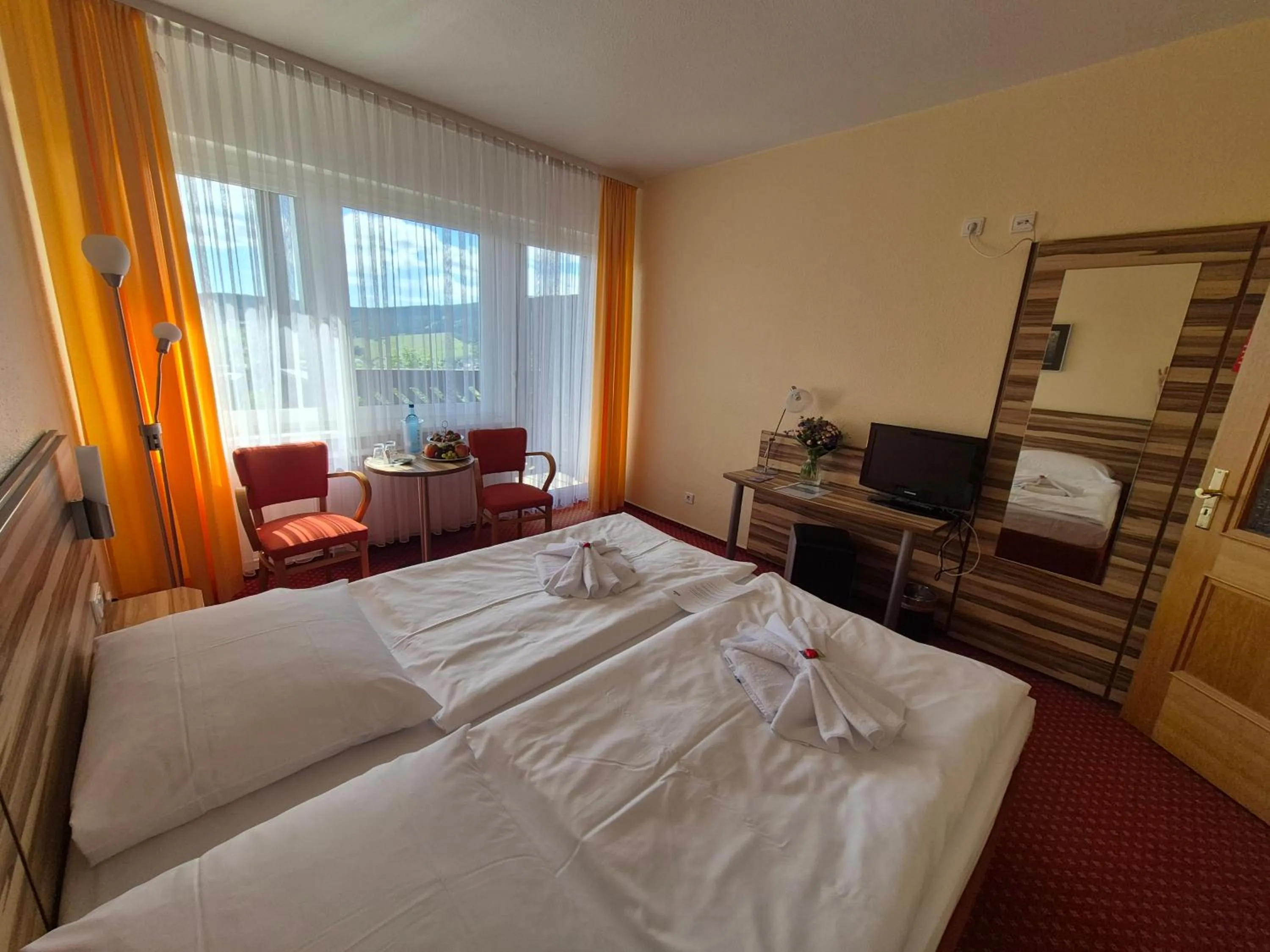 Photo of the whole room, Bed in Panorama Hotel Oberwiesenthal