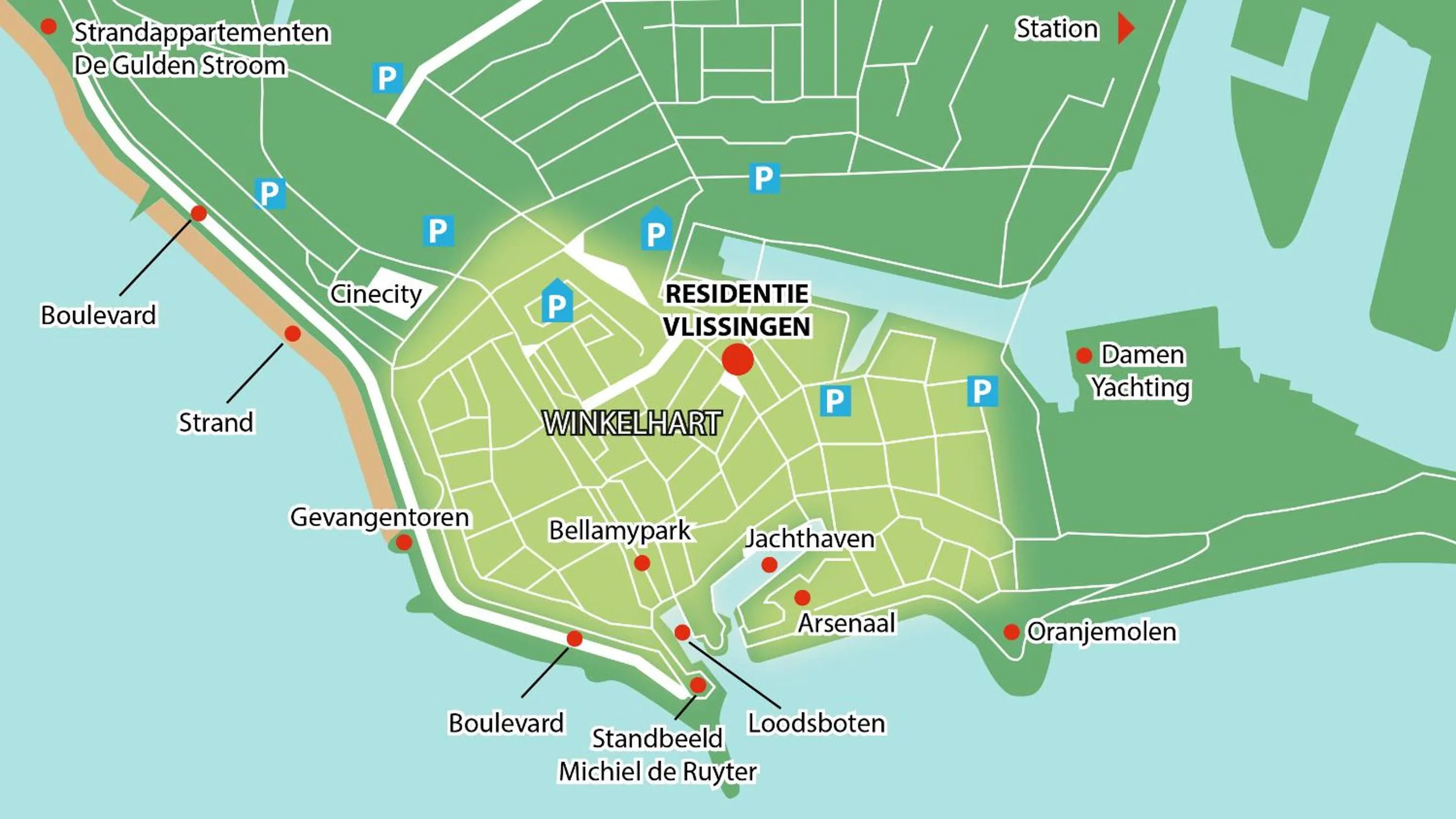 Bird's eye view in Hotel Residentie Vlissingen