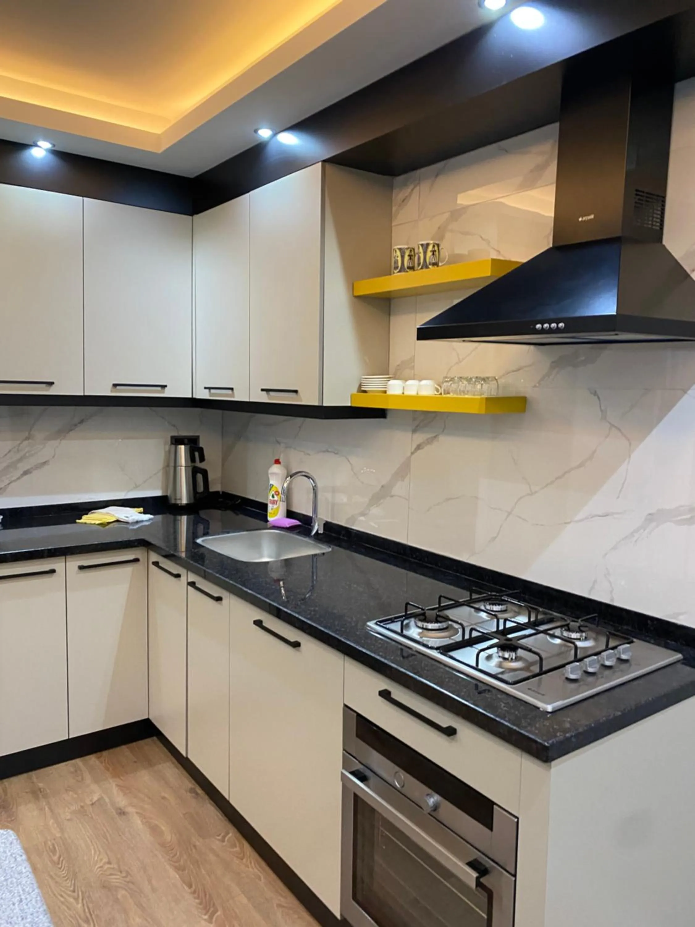 Kitchen or kitchenette in premium park apart otel