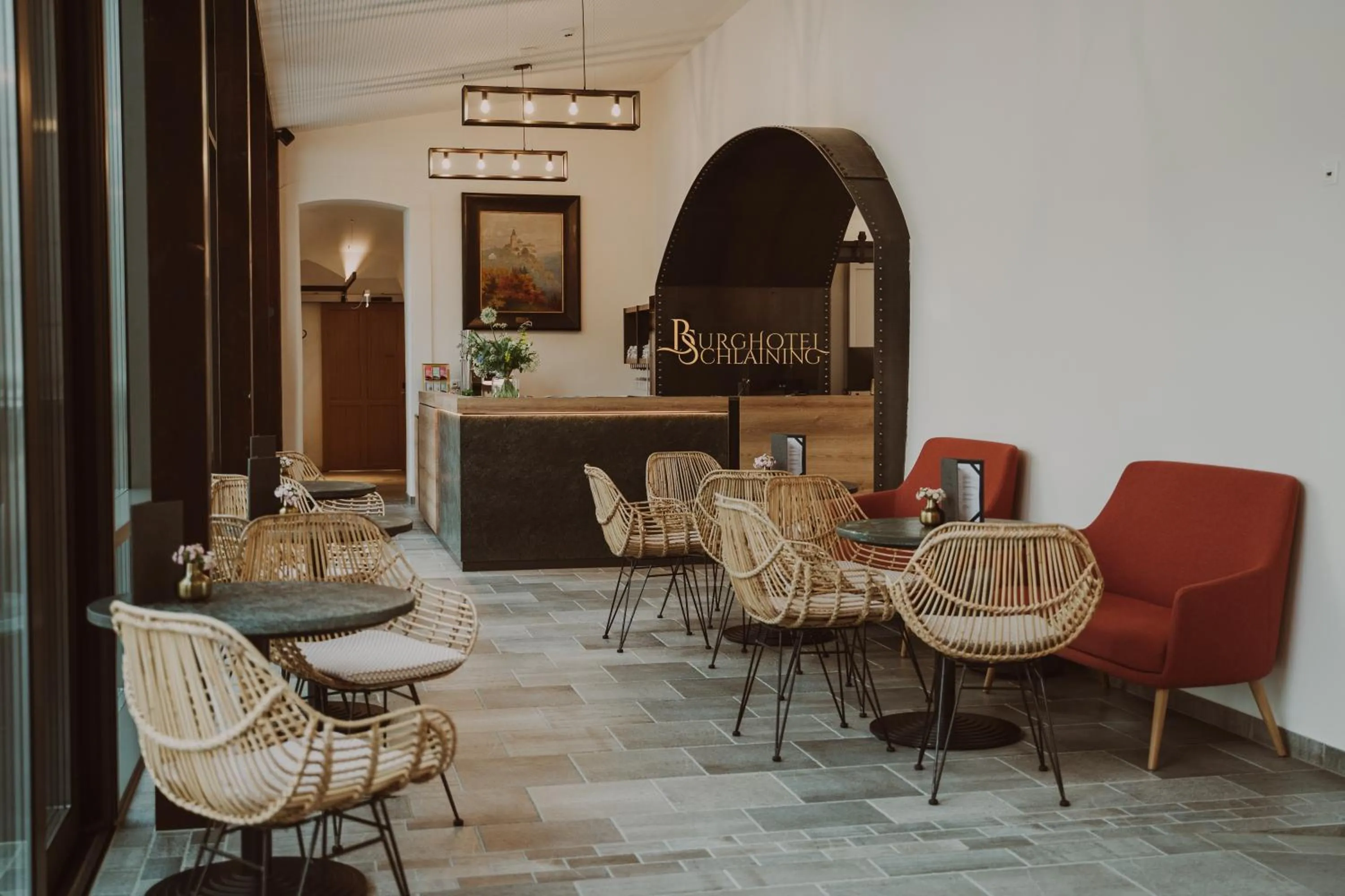 Lobby or reception in Burghotel Schlaining