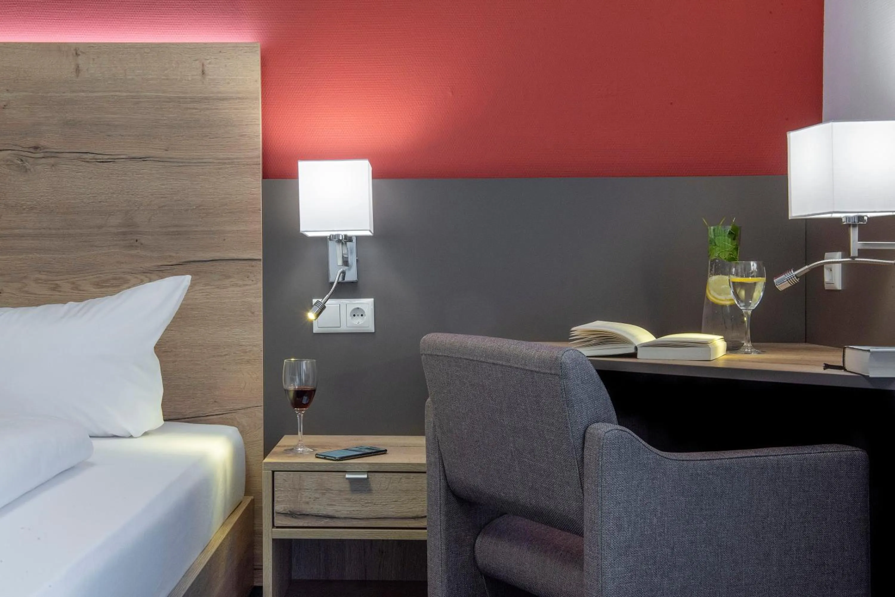 Seating area, Bed in Hotel Schloßberg