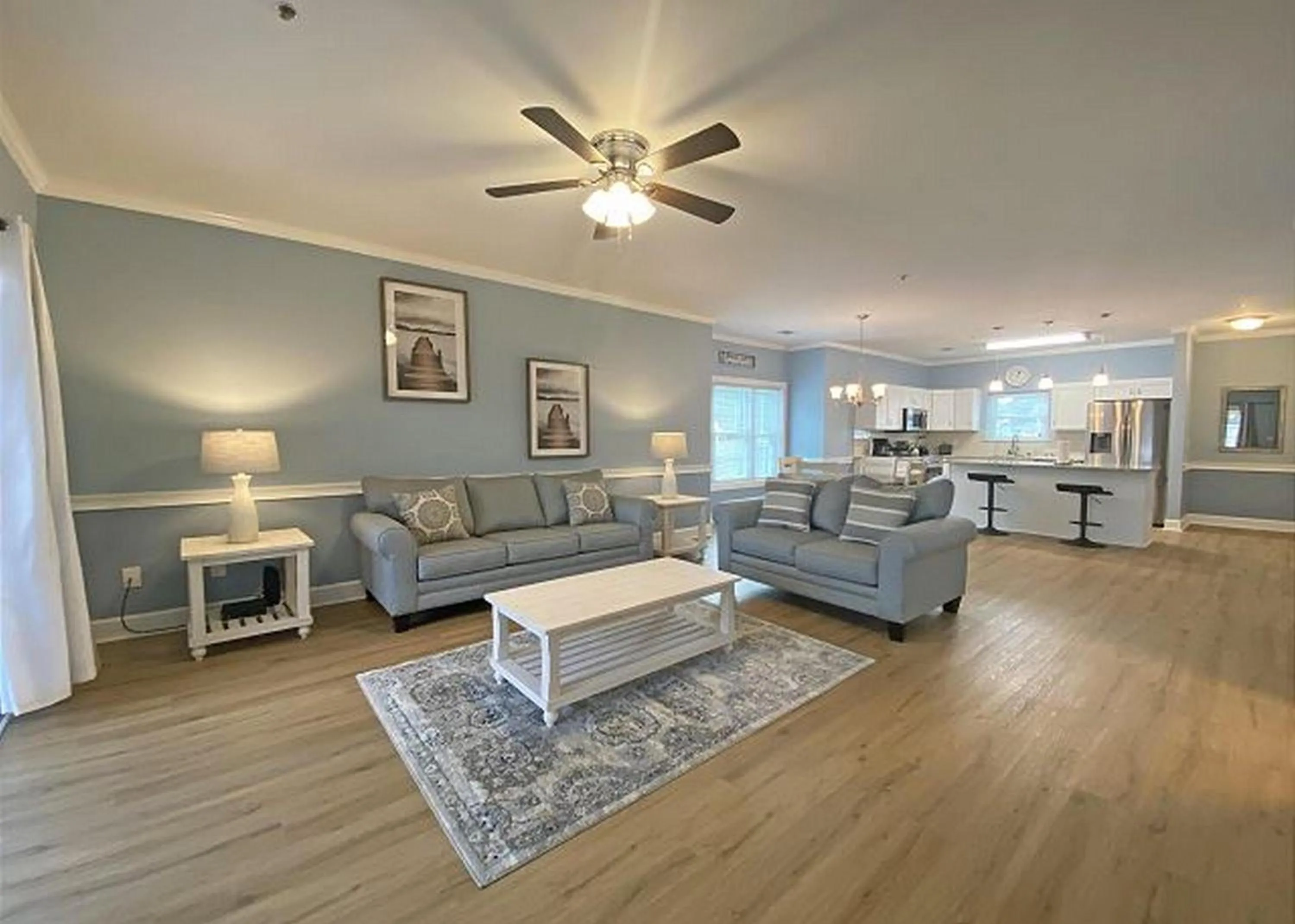 Living room in Magnolia Place by Palmetto Vacations