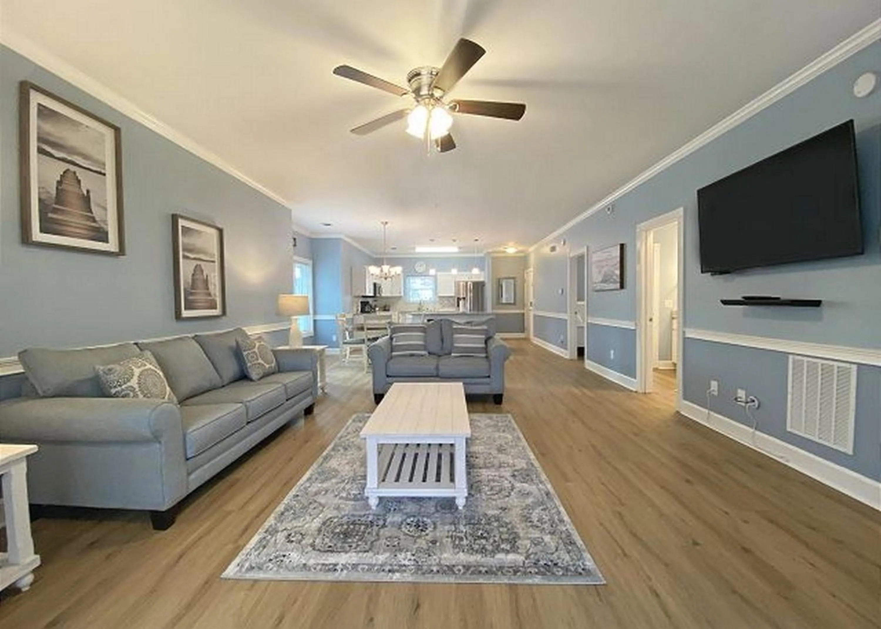 Living room in Magnolia Place by Palmetto Vacations