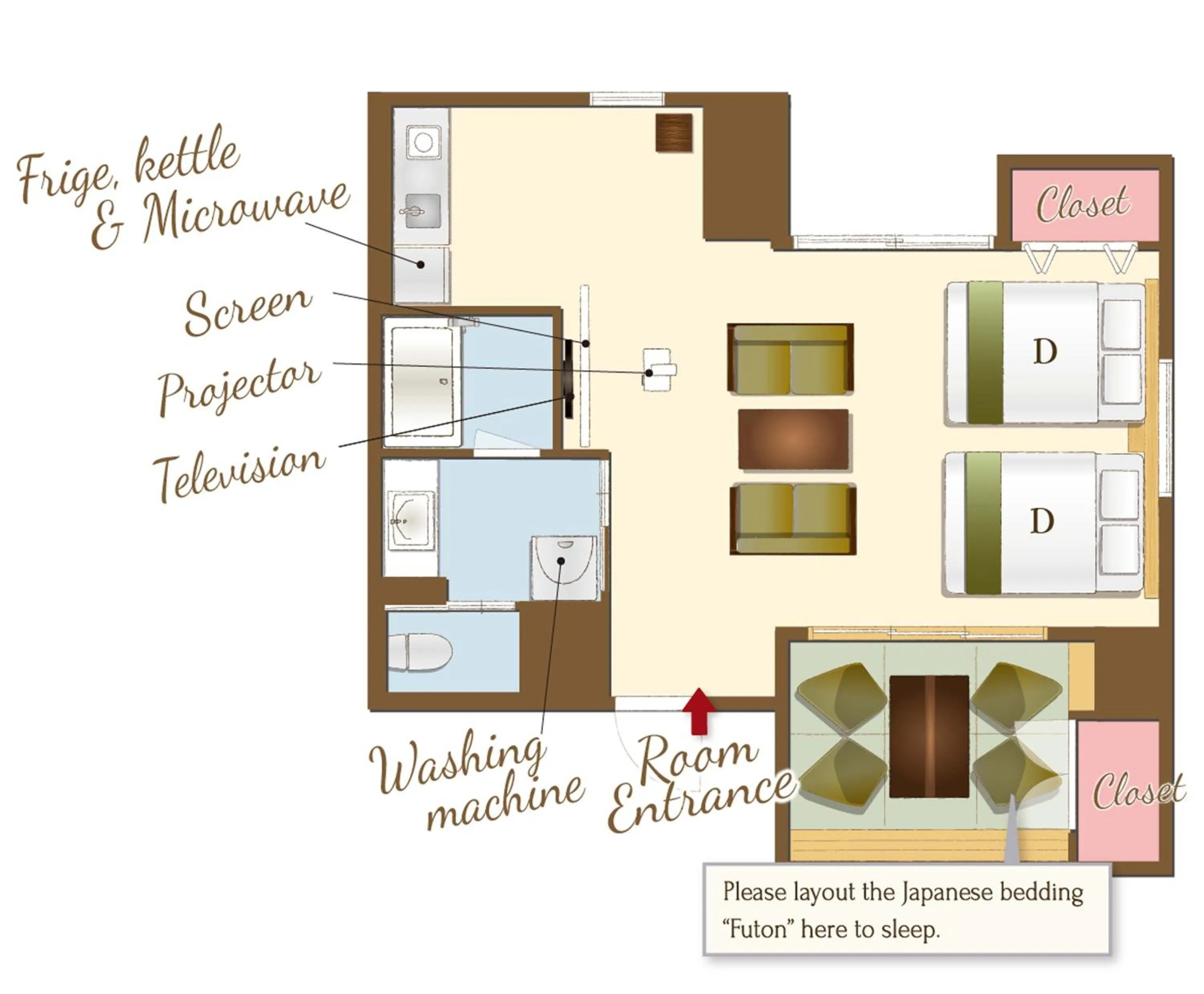 Floor plan in RESI STAY Hotel Sun Chlorella