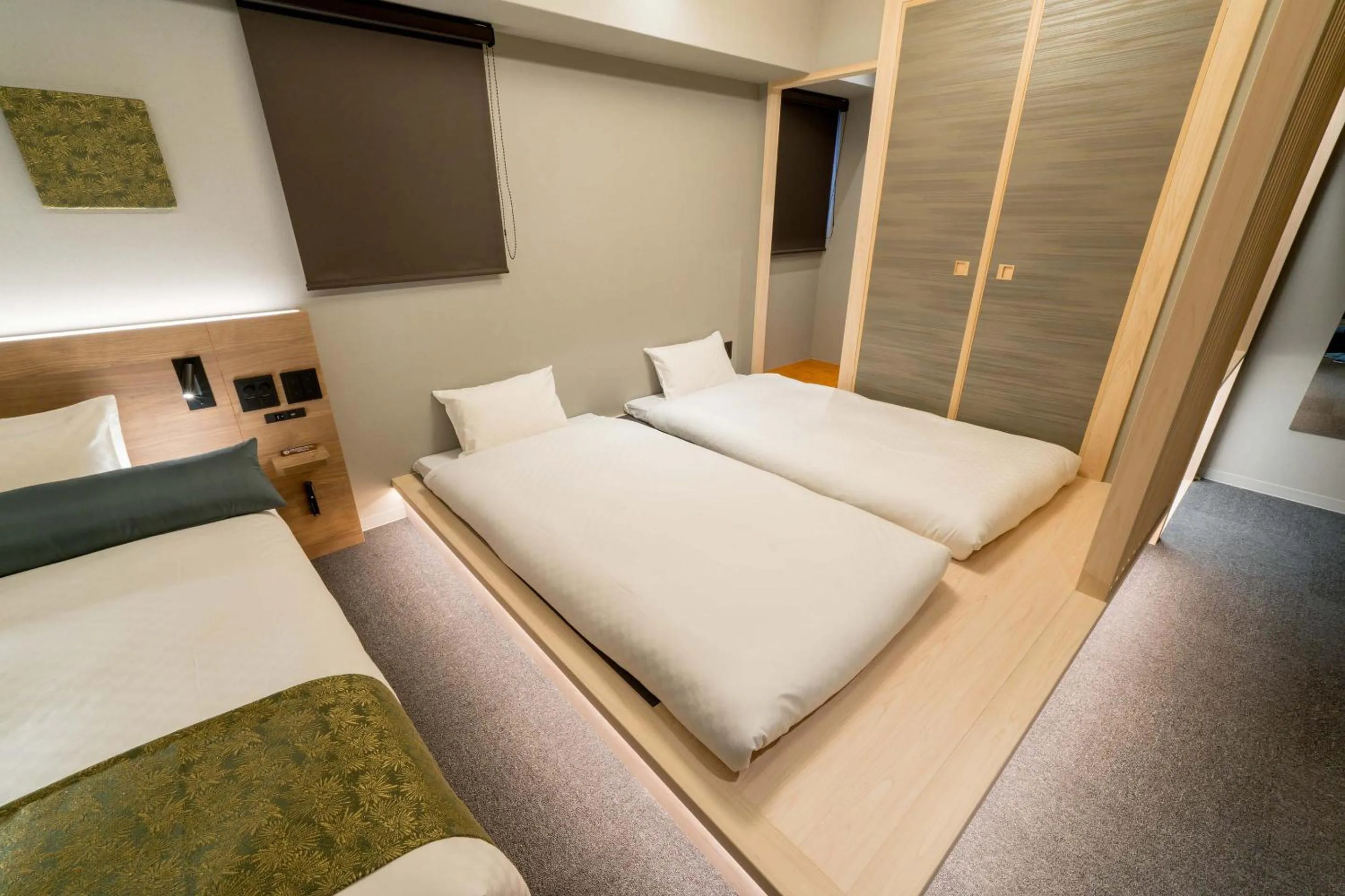 Bed in RESI STAY Hotel Sun Chlorella