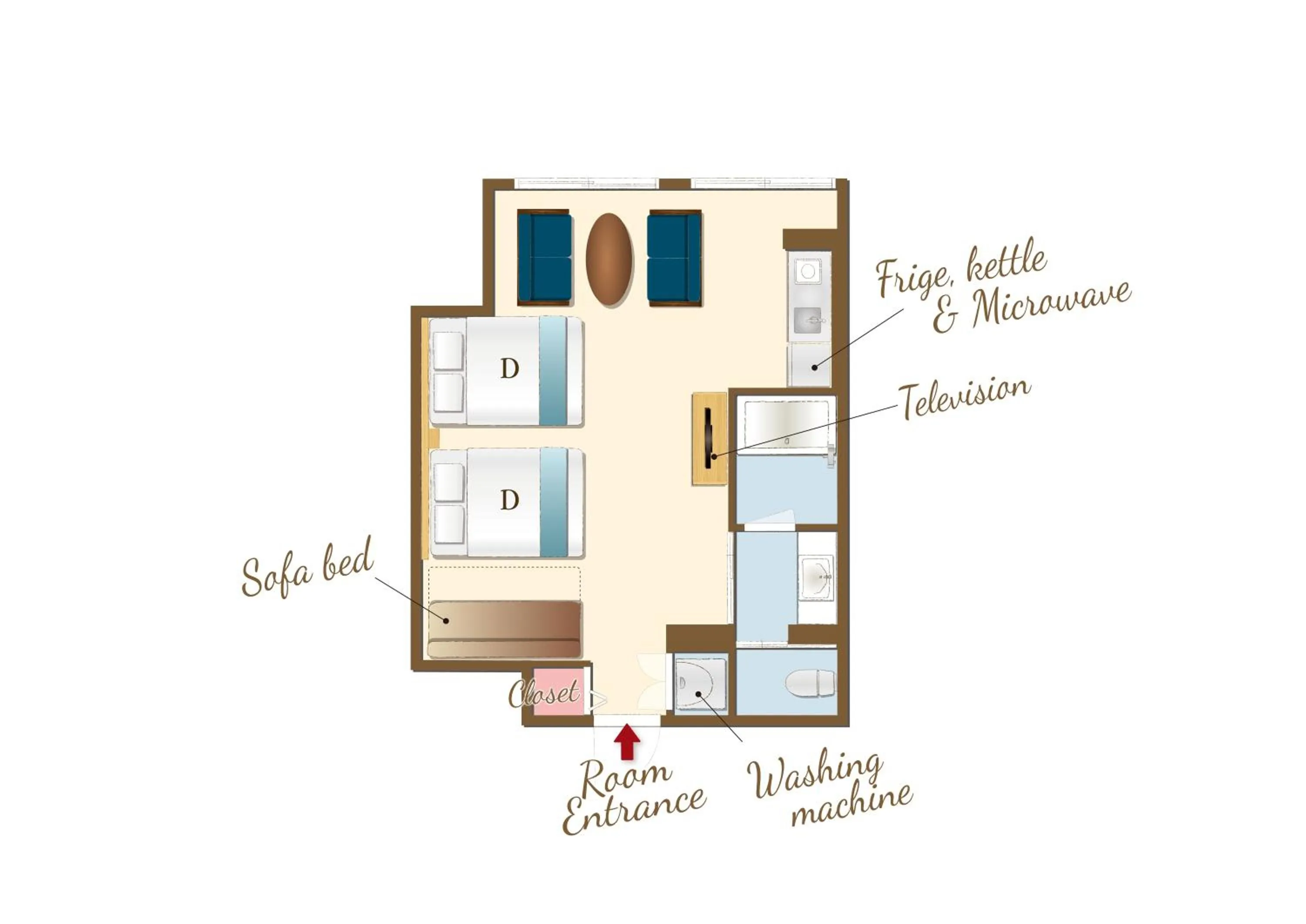Floor plan in RESI STAY Hotel Sun Chlorella