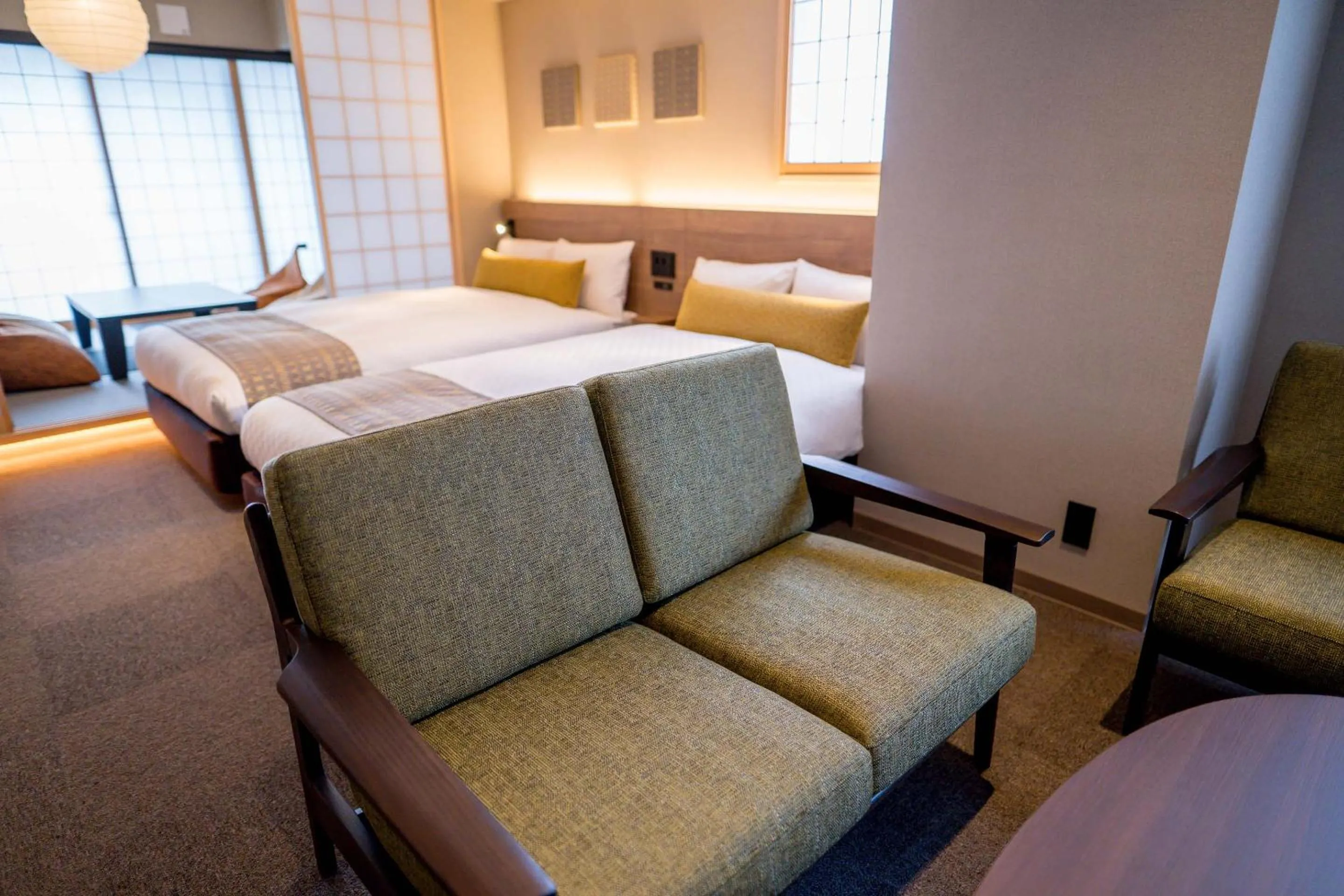 Living room, Bed in RESI STAY Hotel Sun Chlorella