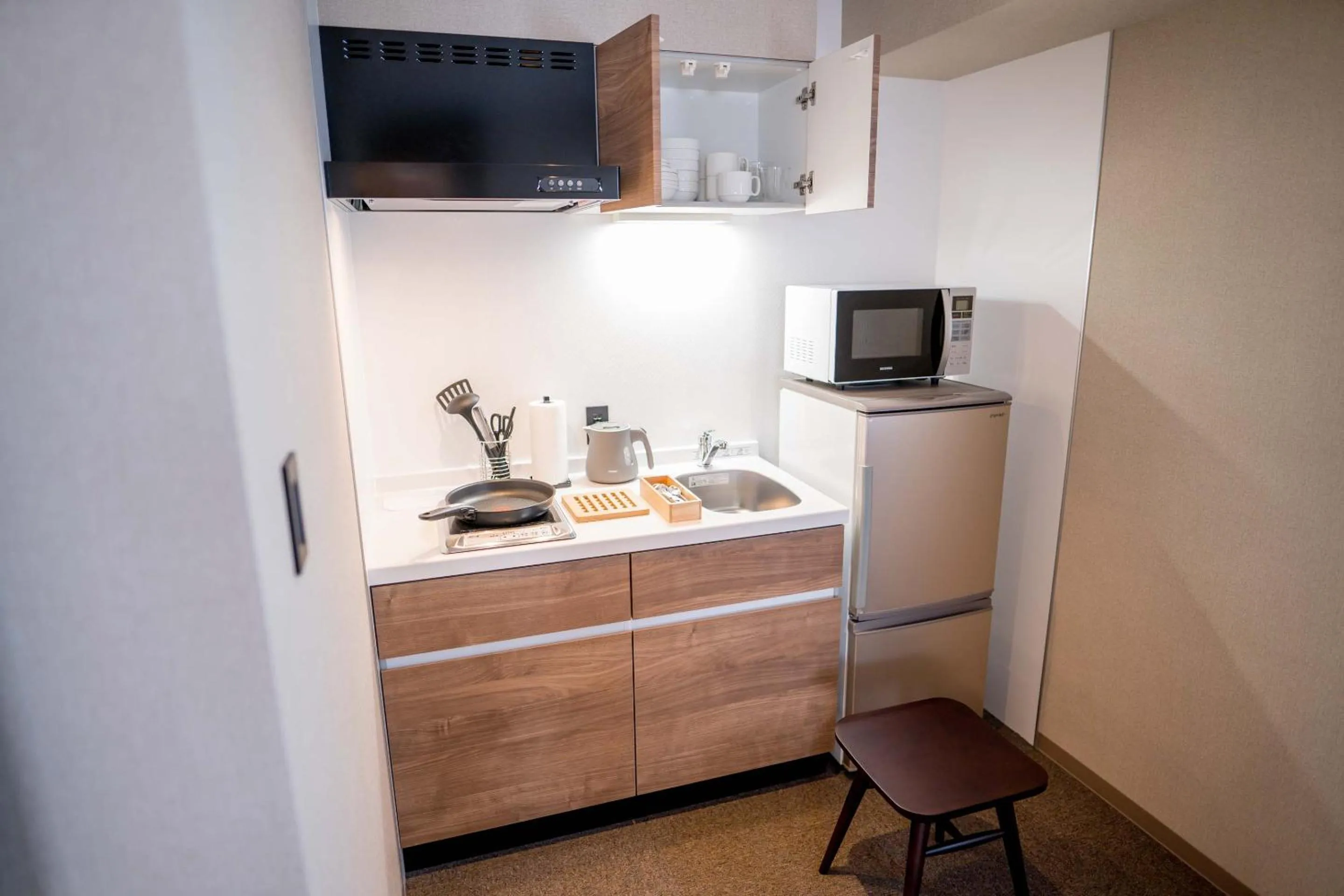 Kitchen or kitchenette in RESI STAY Hotel Sun Chlorella
