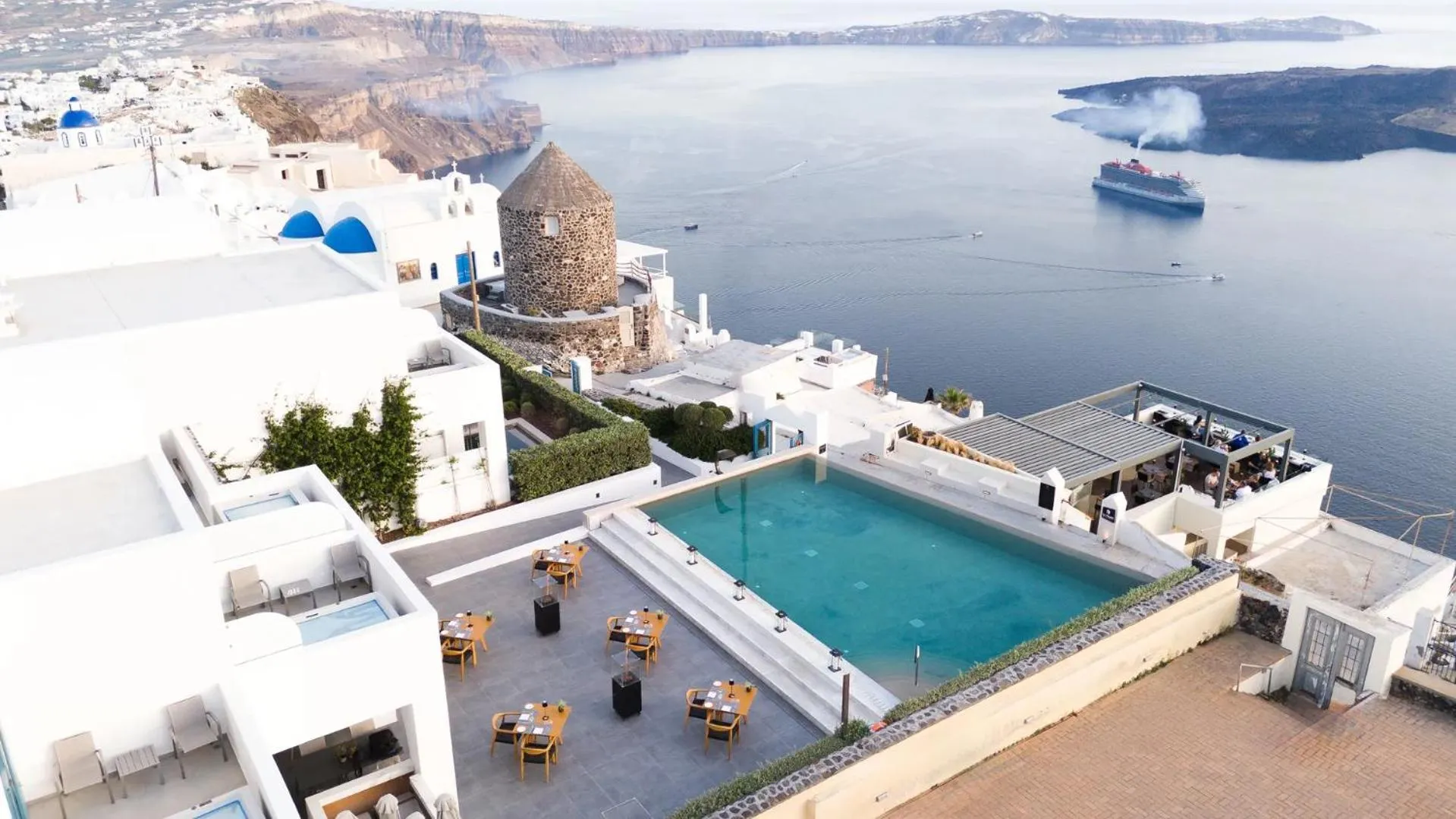 Bird's eye view in Aeifos Boutique Hotel