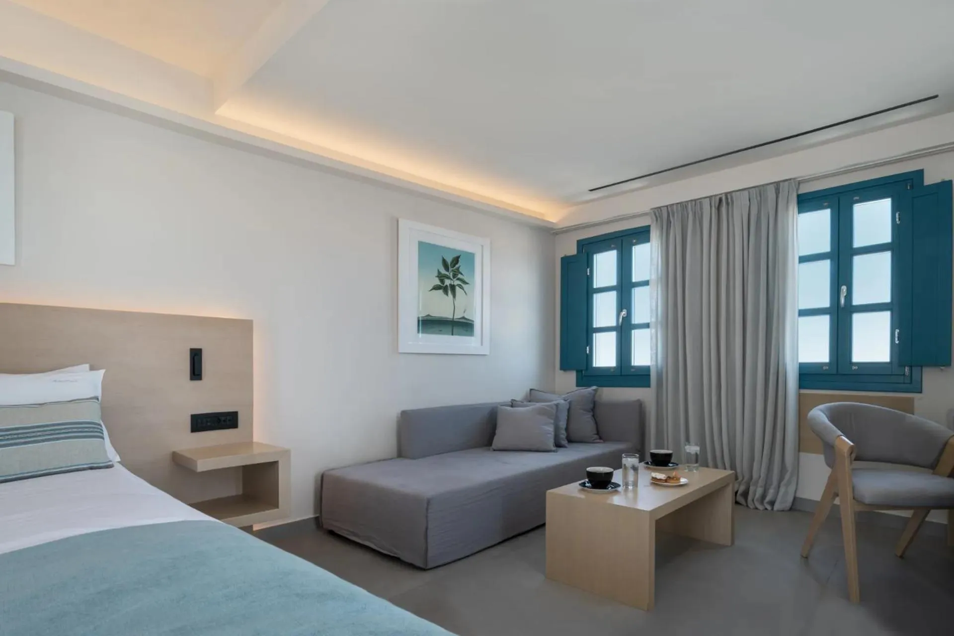 Bed in Aeifos Boutique Hotel