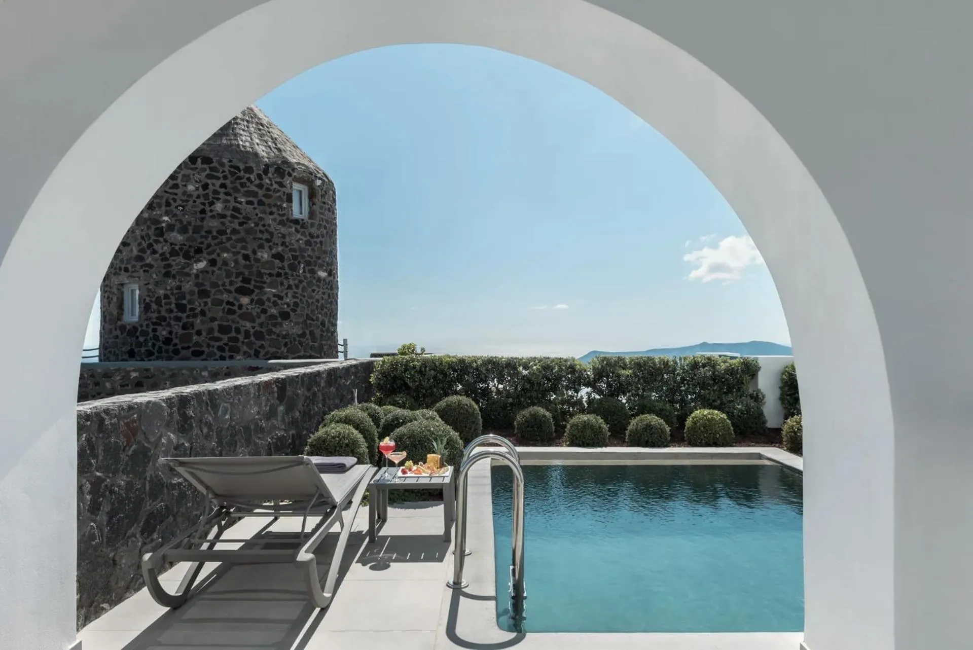 Pool view in Aeifos Boutique Hotel