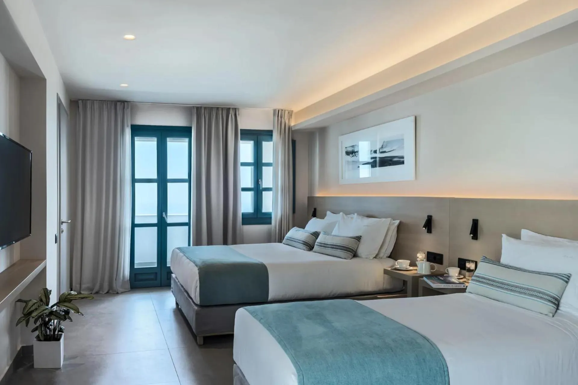 Bed in Aeifos Boutique Hotel