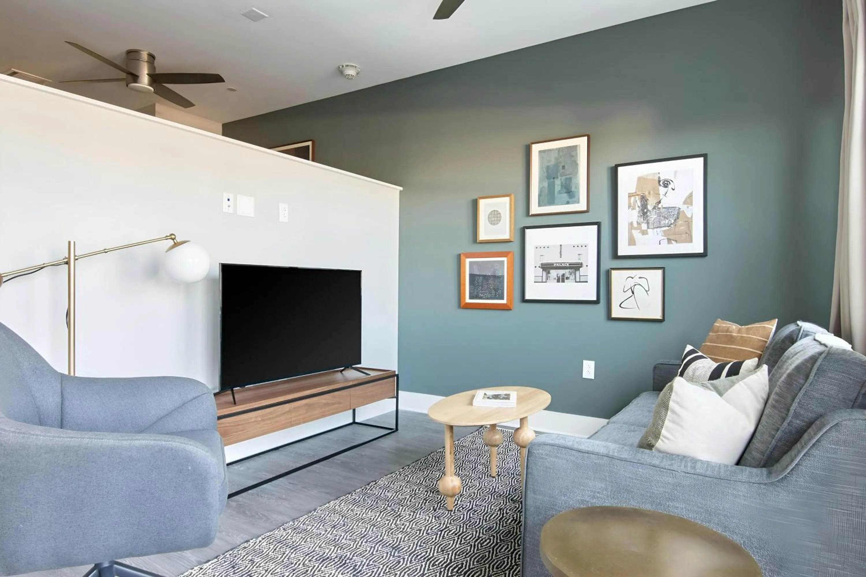 Living room in Sonder by Marriott Bonvoy Belcourt Apartments Hillsboro Village