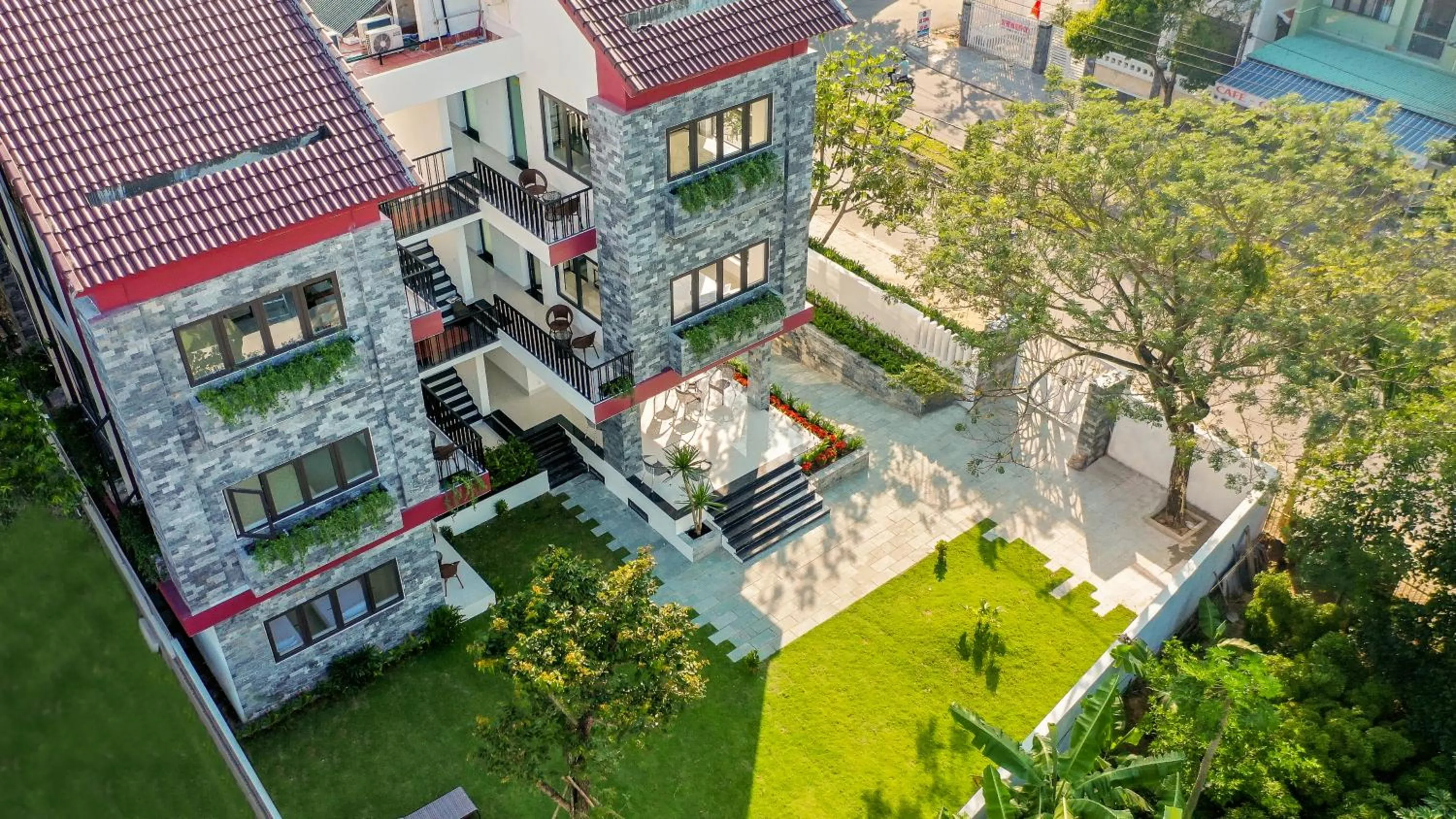Bird's eye view in Bespoke Villa Hoian