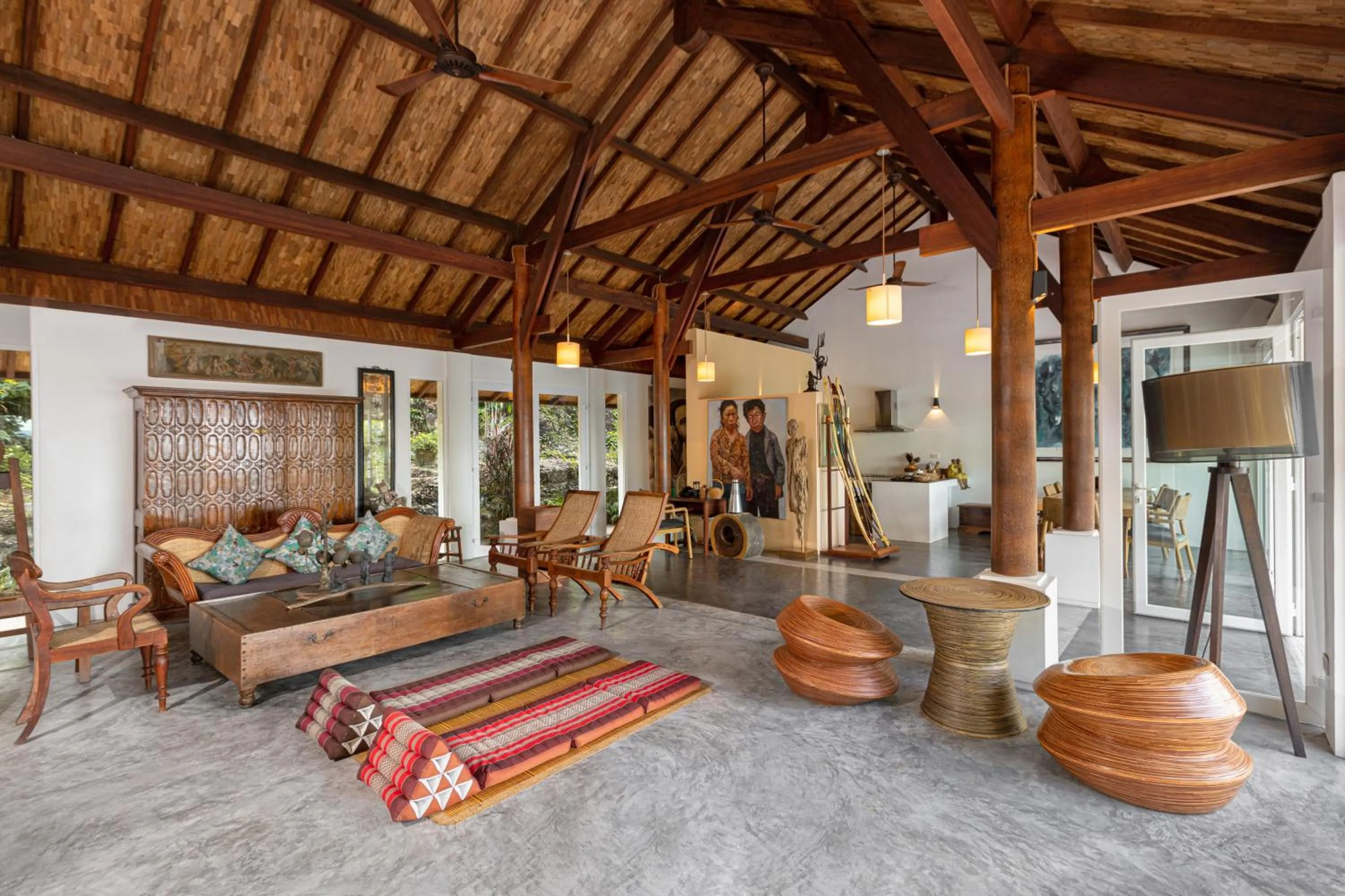 Living room in SAMSAM Yao Noi - ANDAMAN MAGIC & ART VILLAS