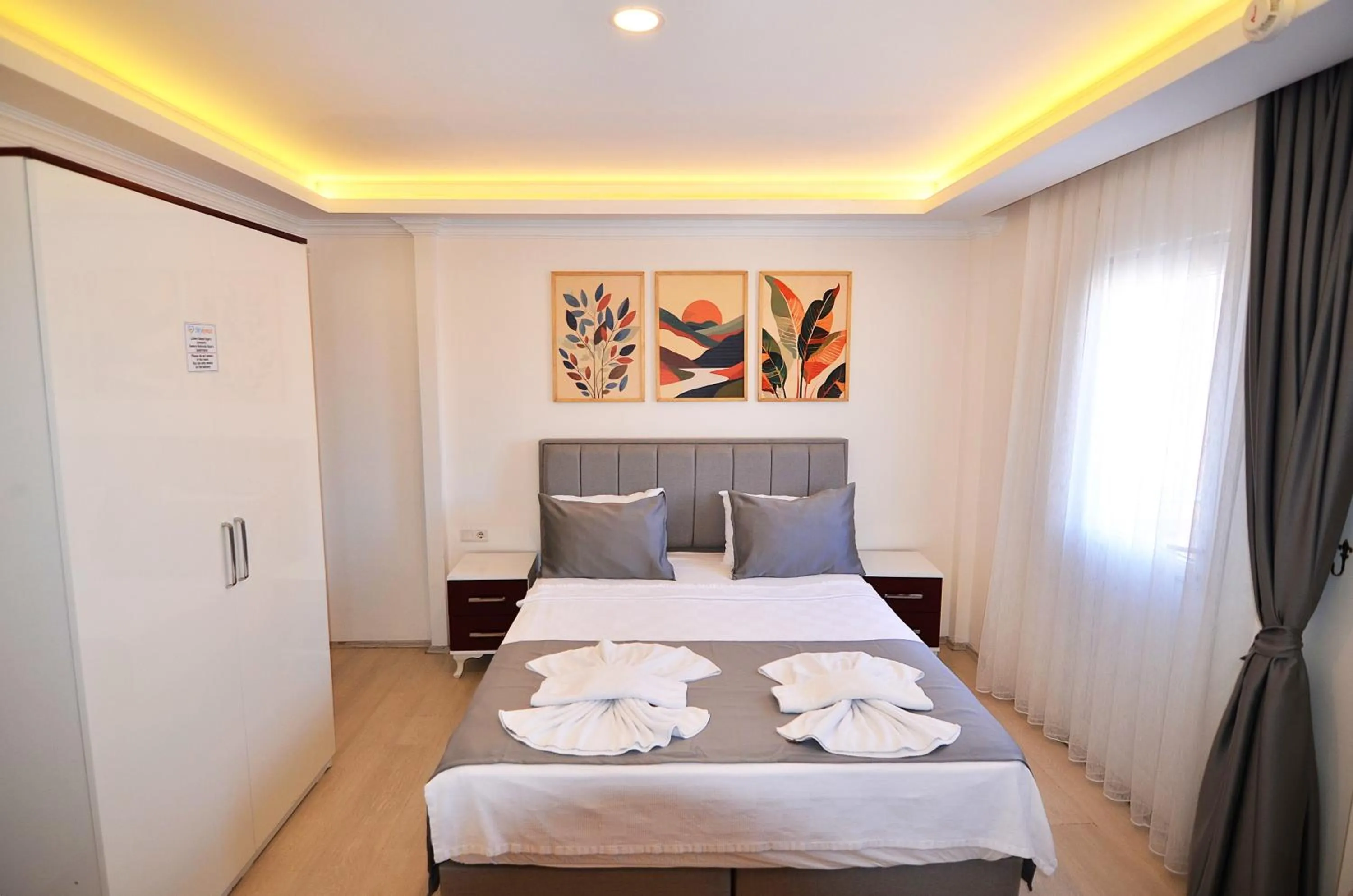 Bed in Mykonut Apart Hotel