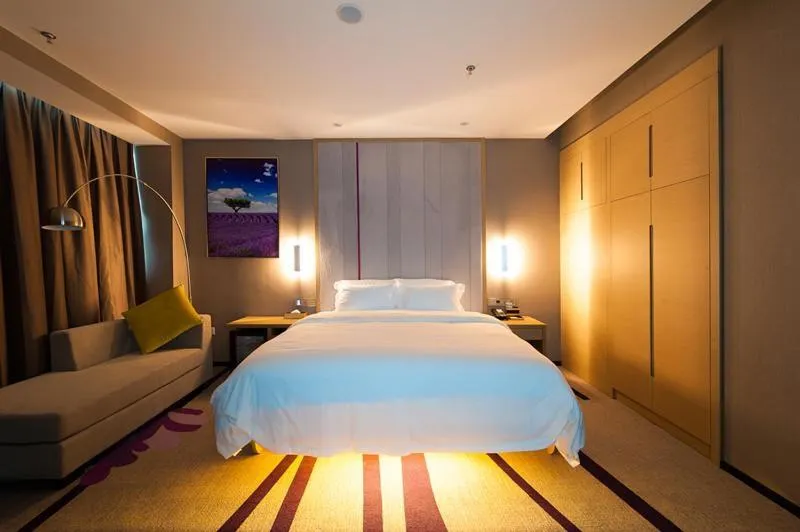 Bed in Lavande Hotel Langzhong Railway Station And International Trade City
